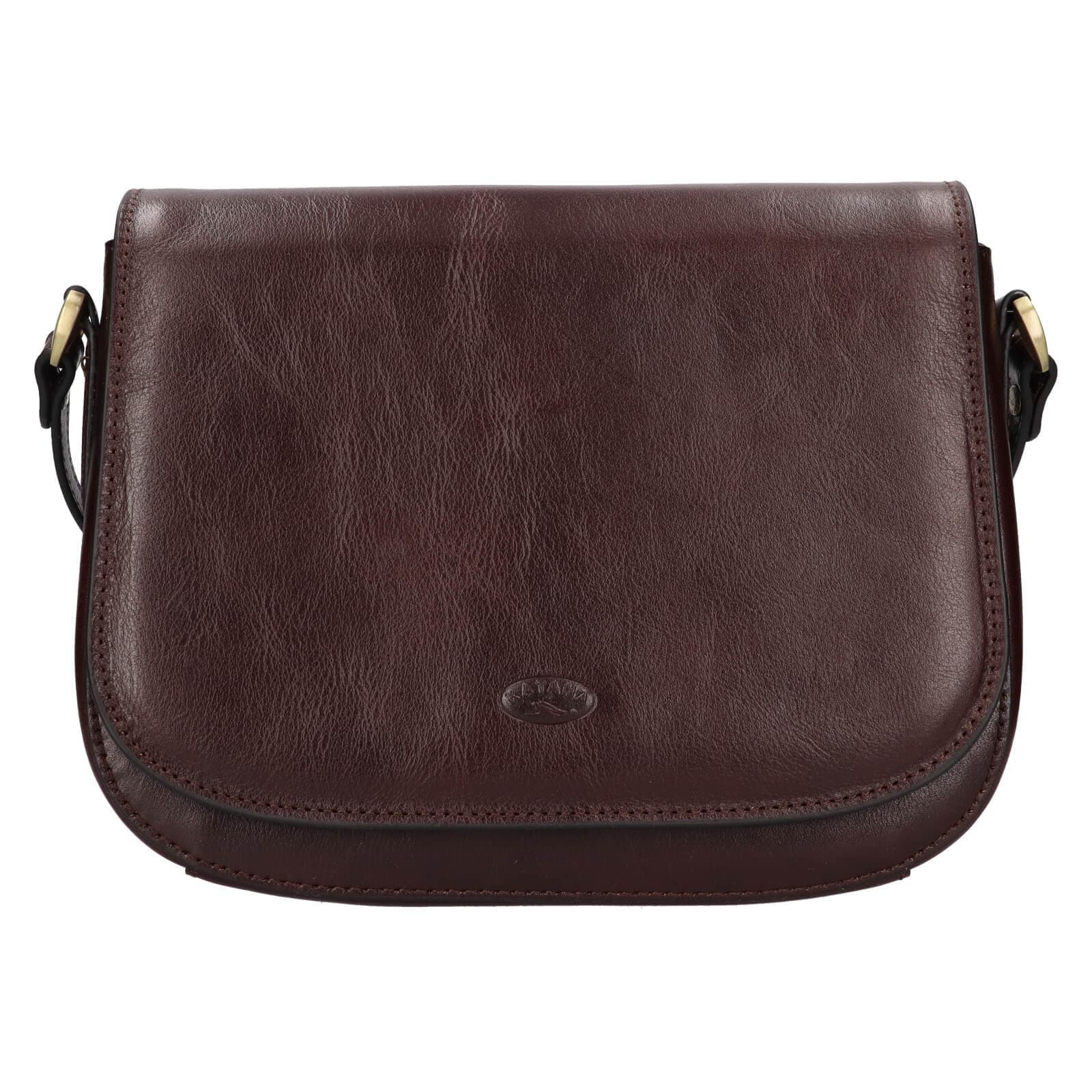 Kožená crossbody kabelka Katana Niola, hnědá
