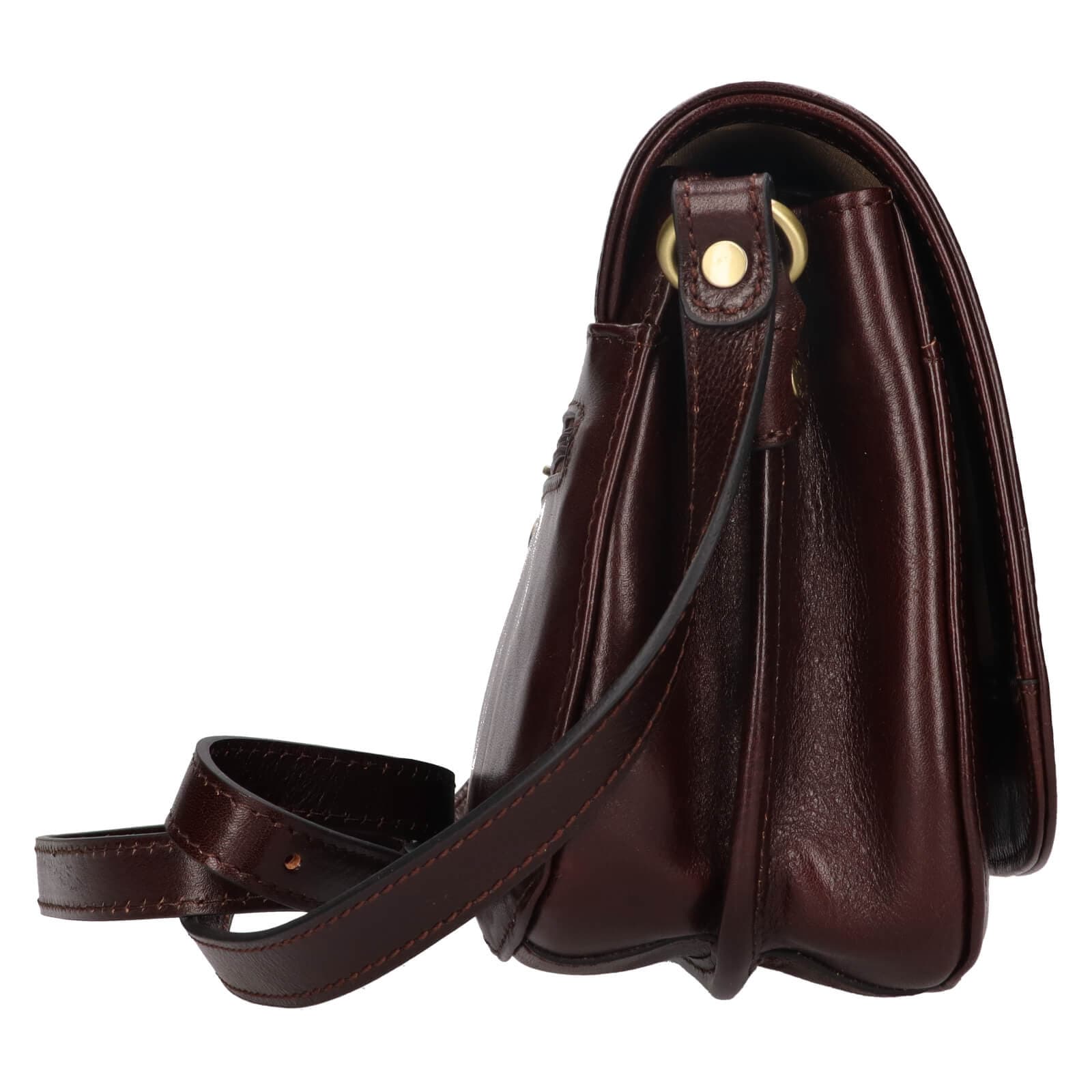 Kožená crossbody kabelka Katana Zorra, hnědá 4