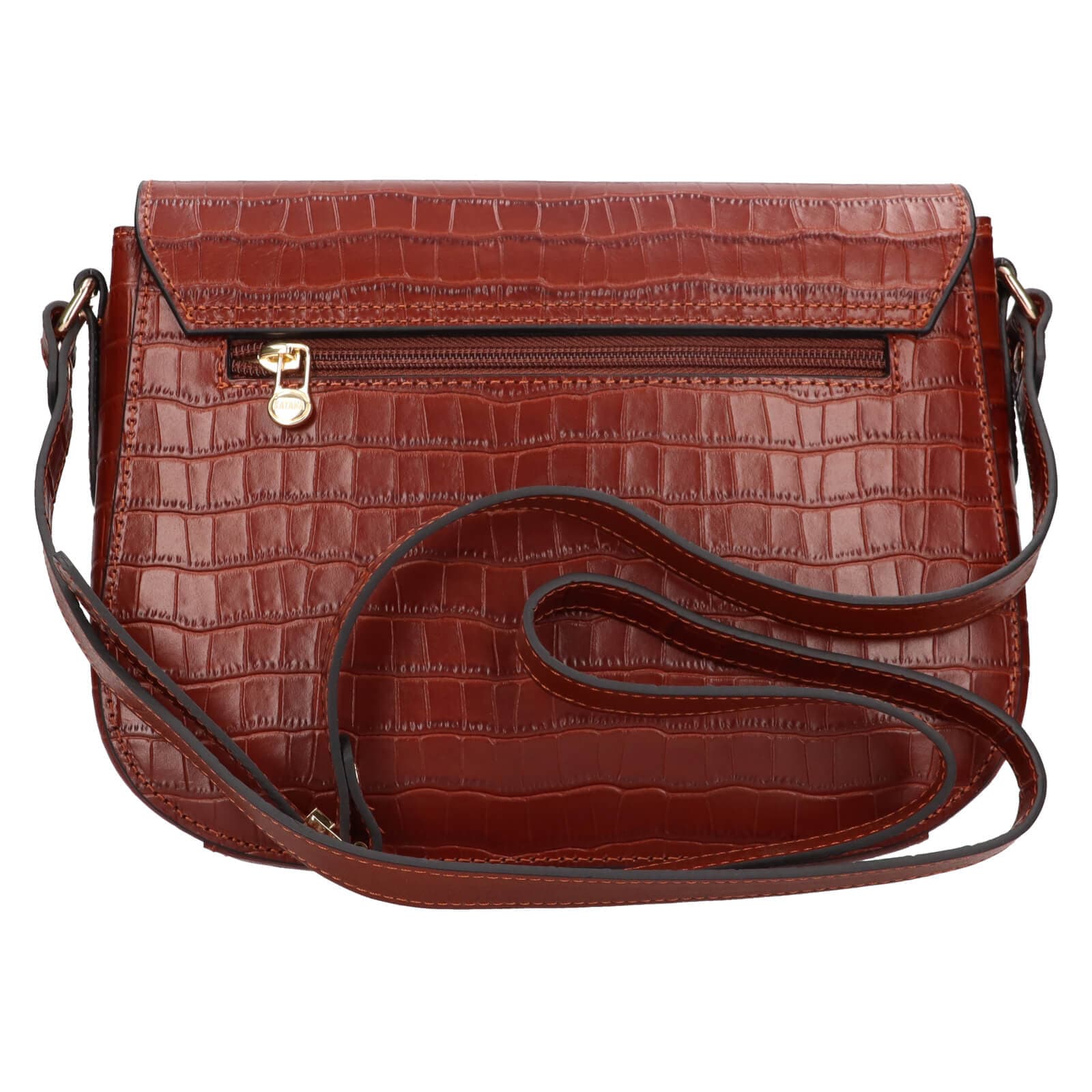 Kožená crossbody kabelka Katana Alieta, hnědá 3