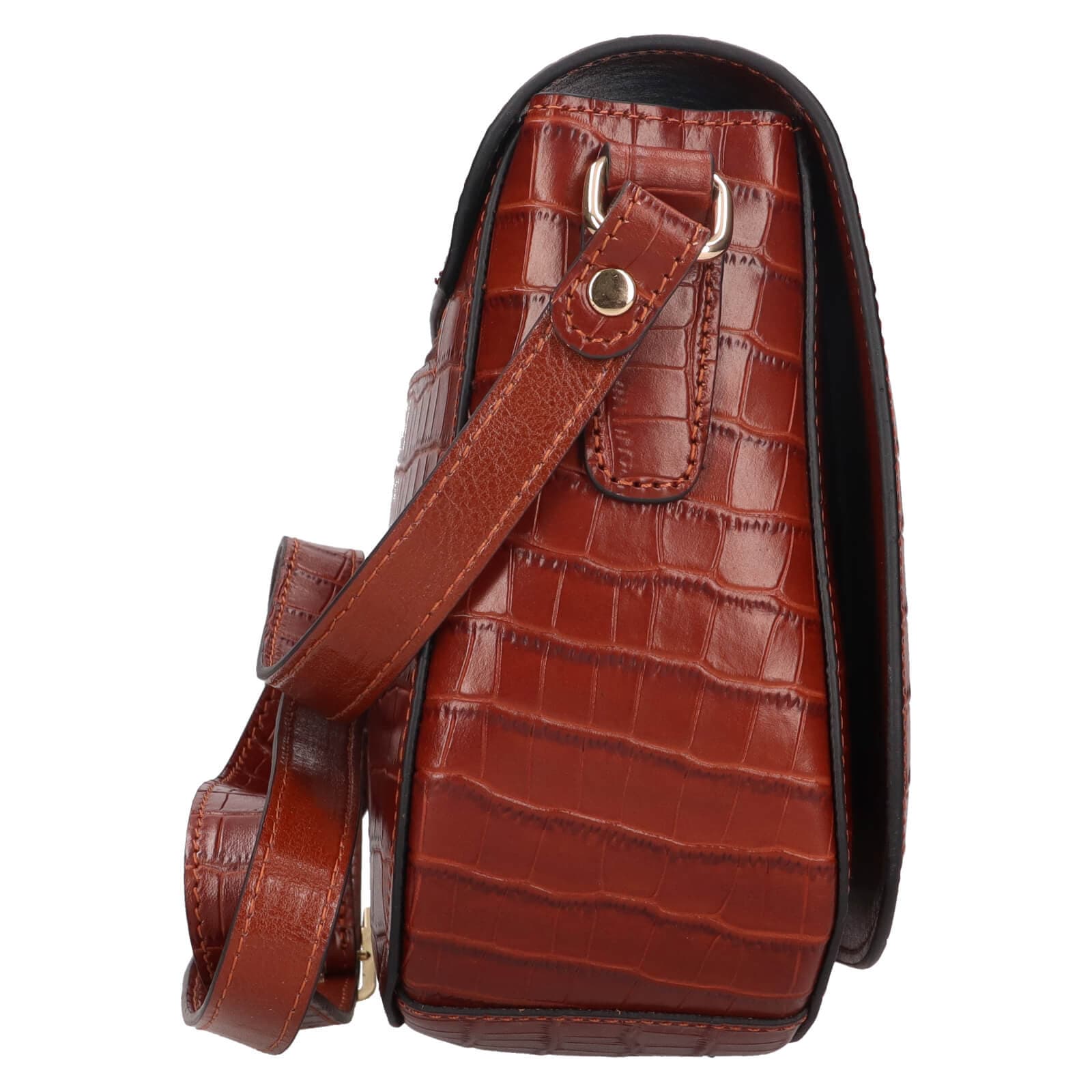 Kožená crossbody kabelka Katana Alieta, hnědá 4