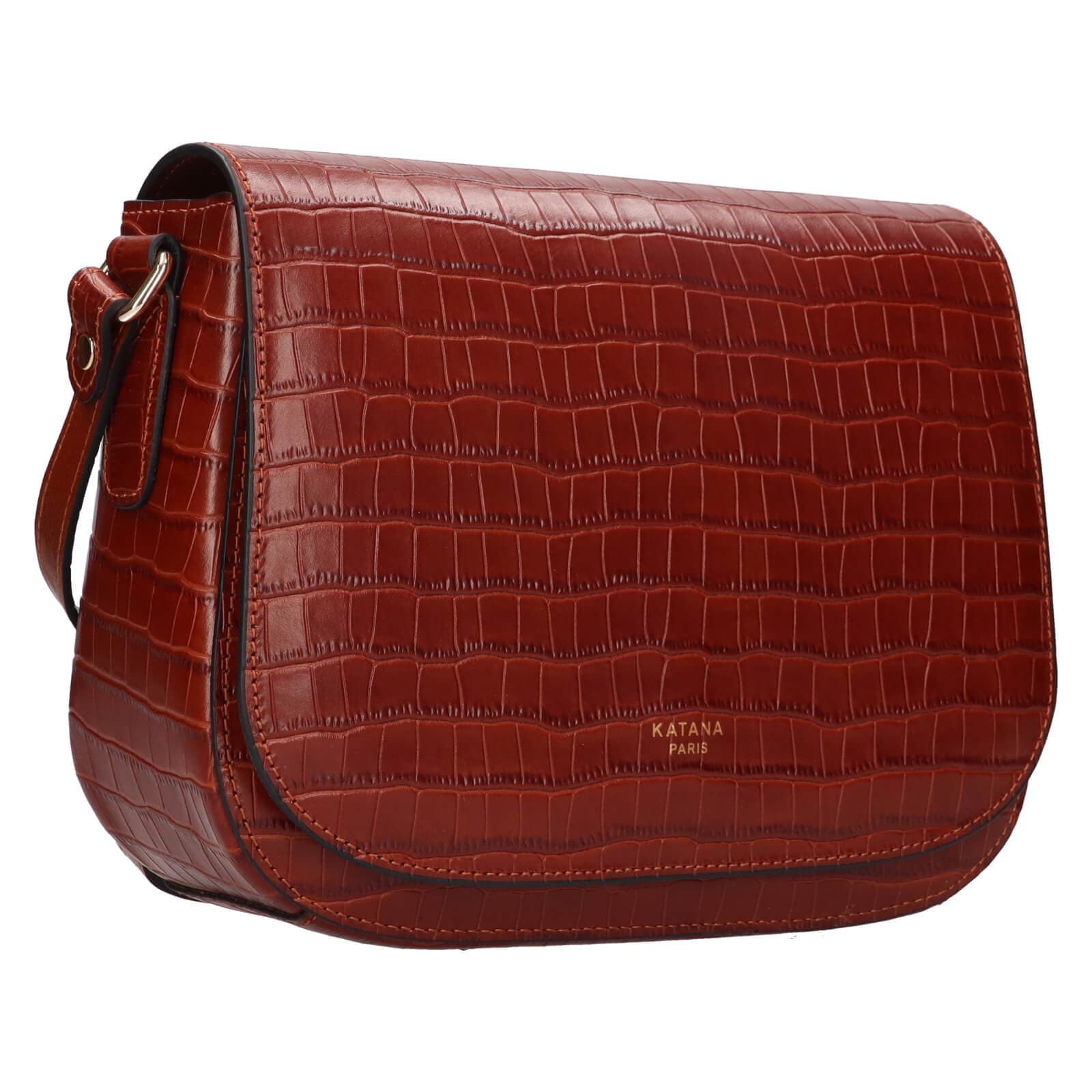 Kožená crossbody kabelka Katana Alieta, hnědá 2