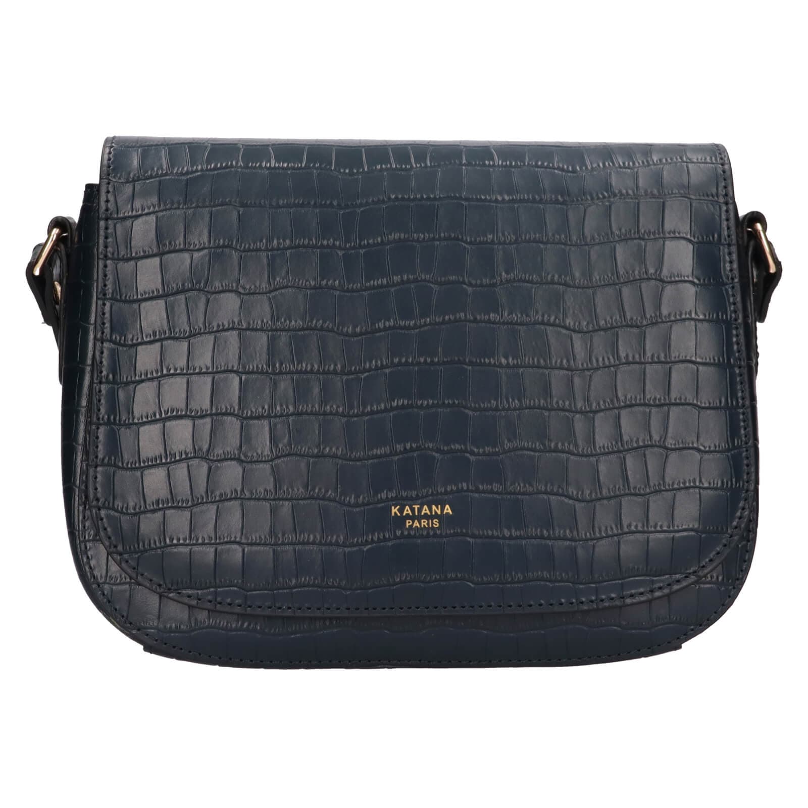 Kožená crossbody kabelka Katana Alieta, modrá