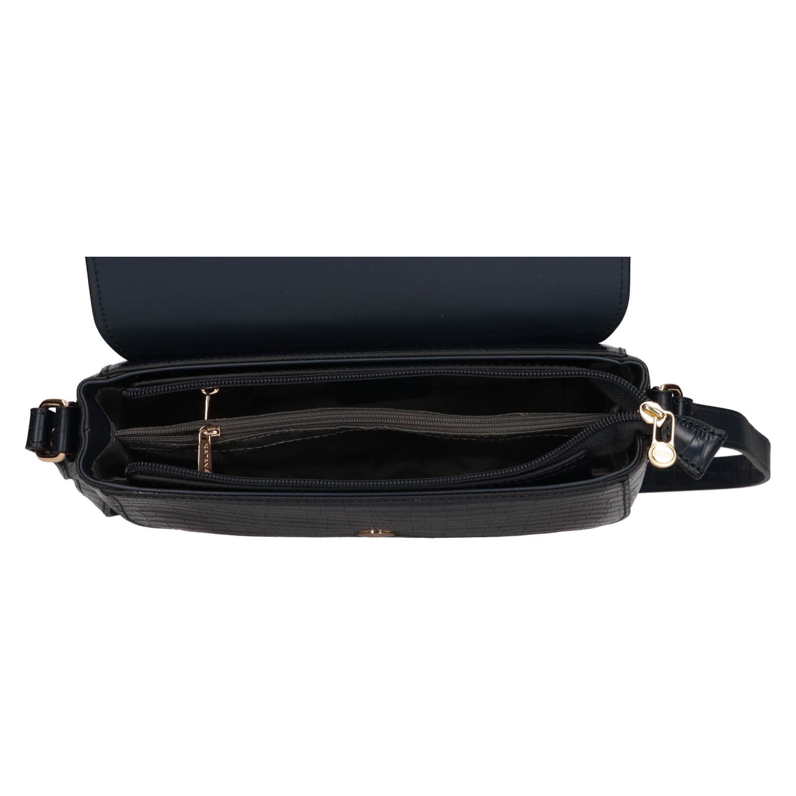 Kožená crossbody kabelka Katana Alieta, modrá 5