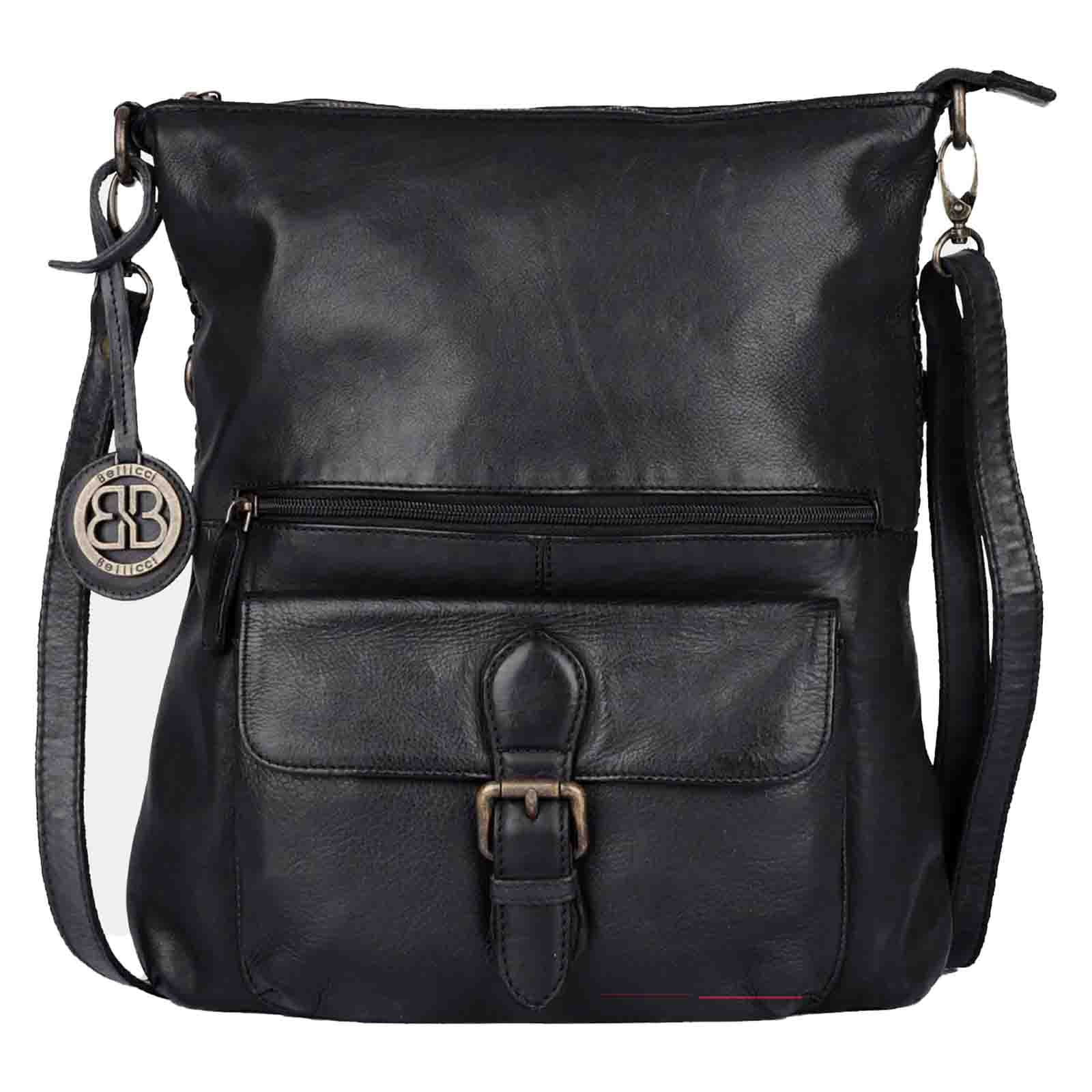 Kožená crossbody kabelka Bellicci Inge, černá 3
