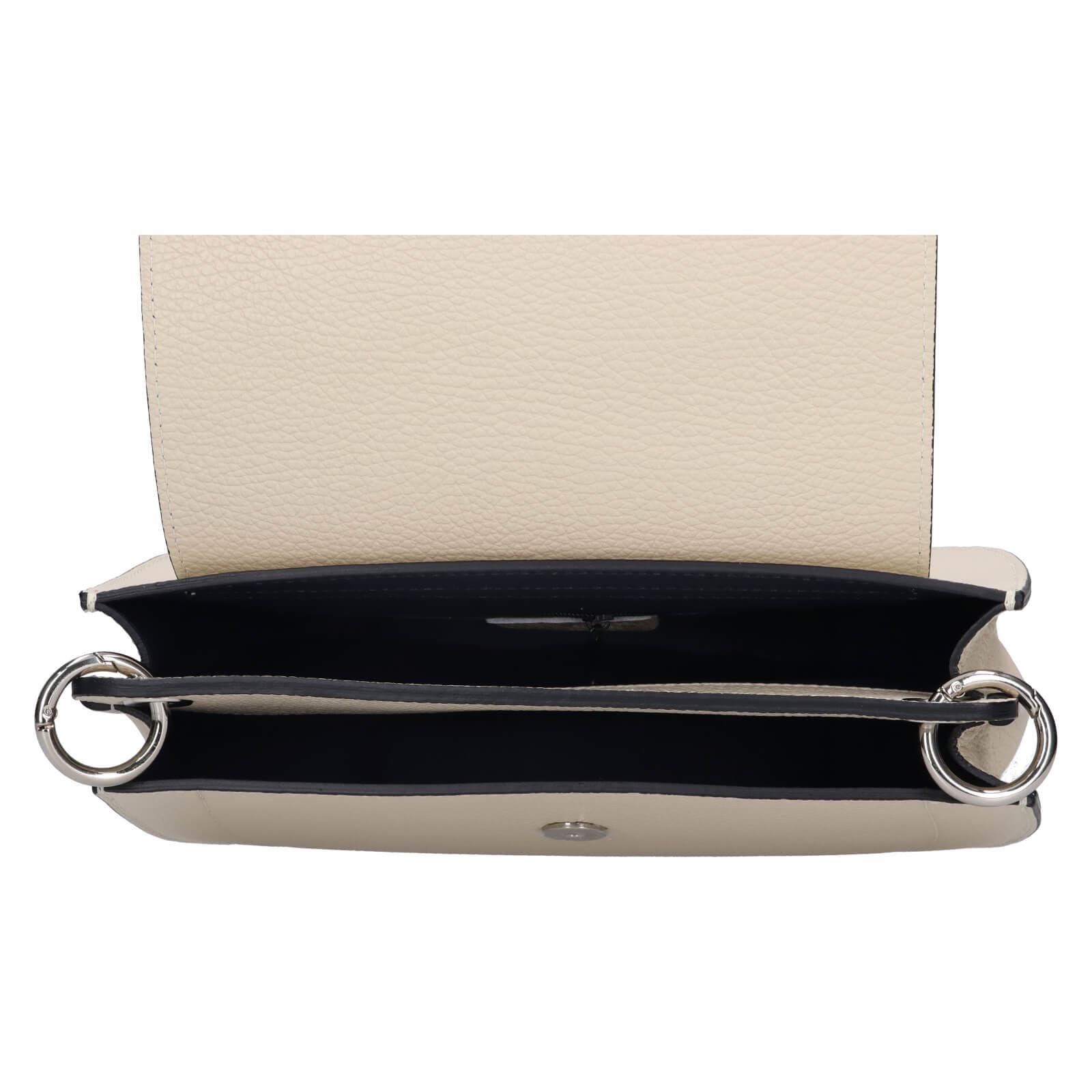 Kožená crossbody kabelka Italia Locita, krémová 6