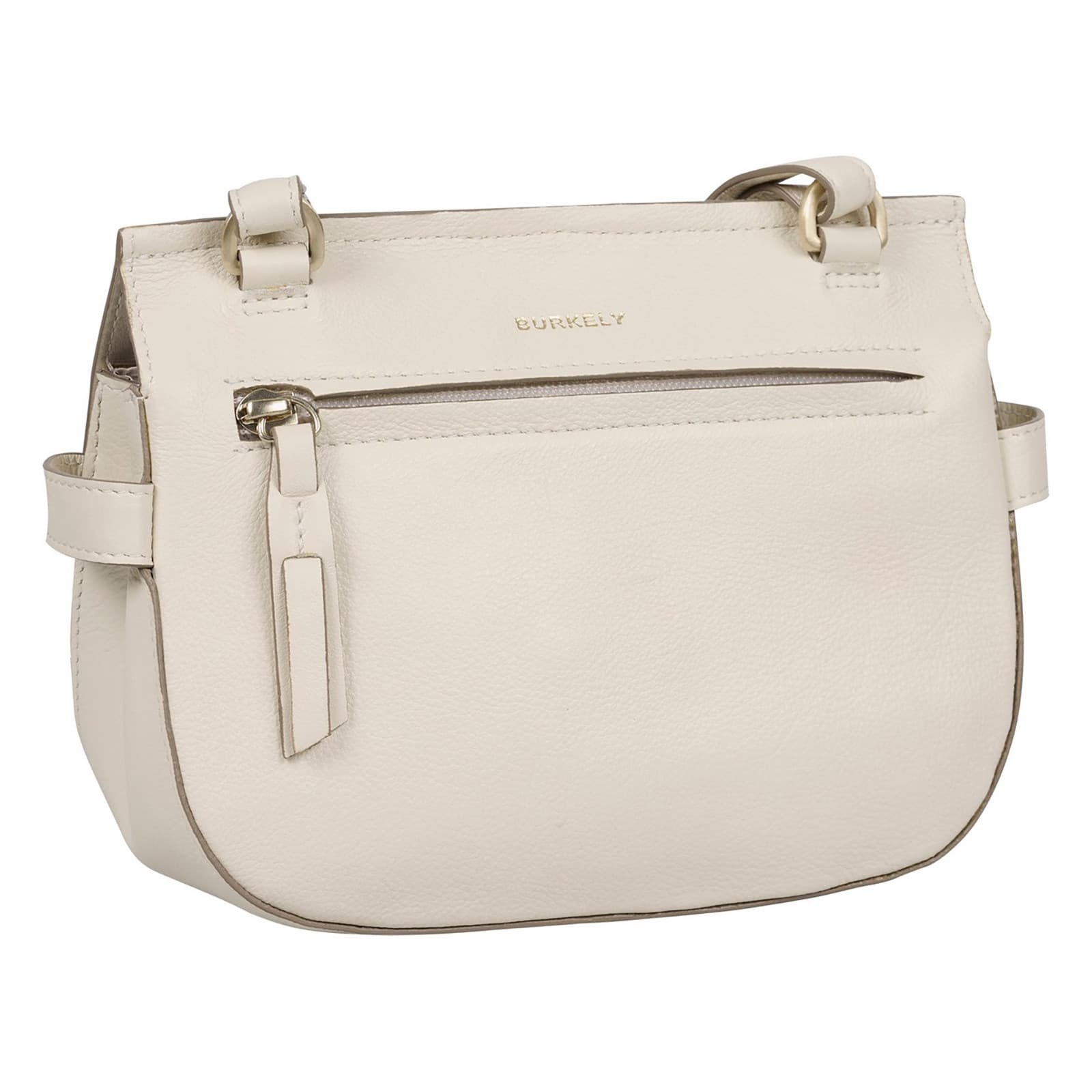 Crossbody kožená kabelka Burkely Moja, krémová 3