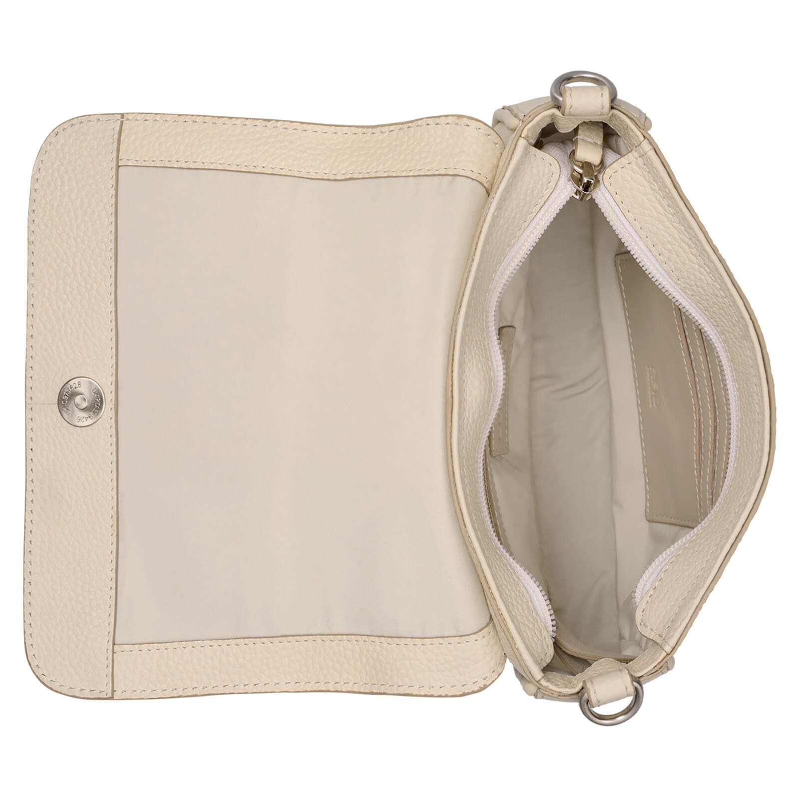 Crossbody kožená kabelka Burkely Ava, krémová 4