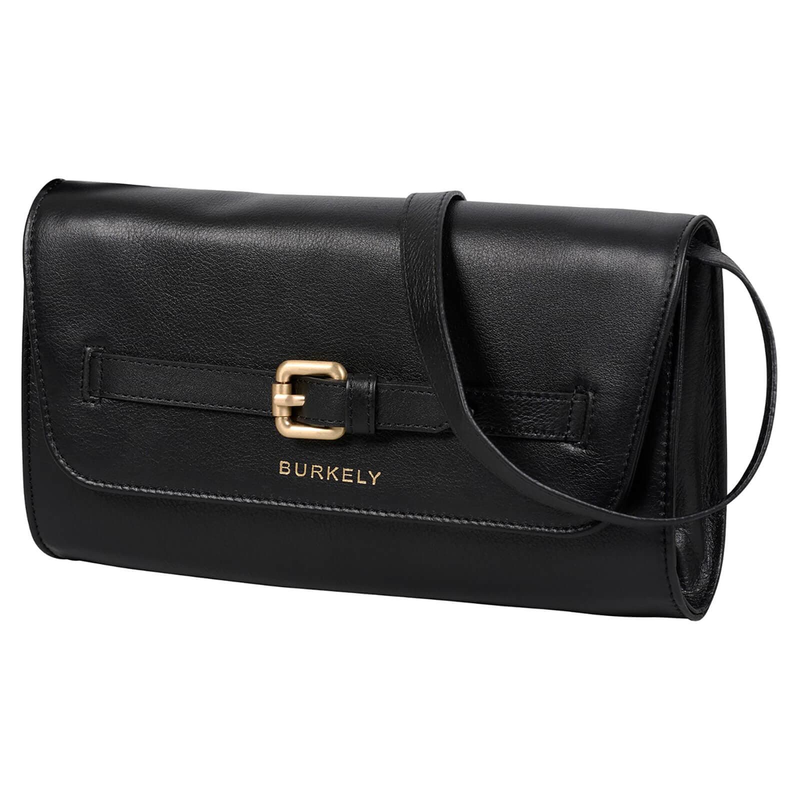 Crossbody kožená kabelka Burkely Clutch, černá 2
