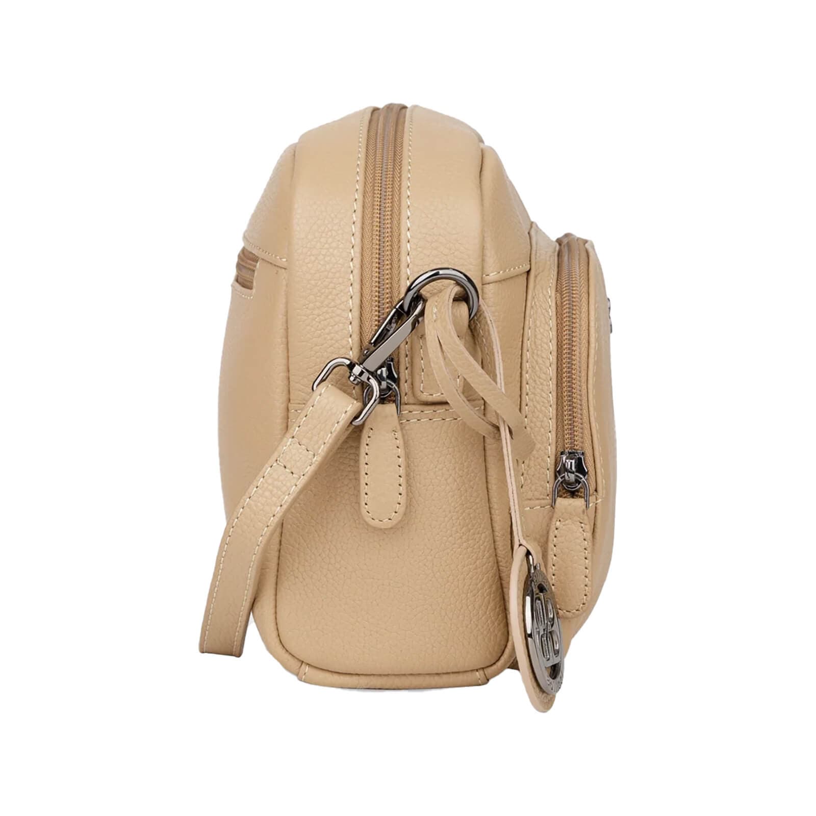 Kožená crossbody kabelka Bellicci Norra, béžová 4