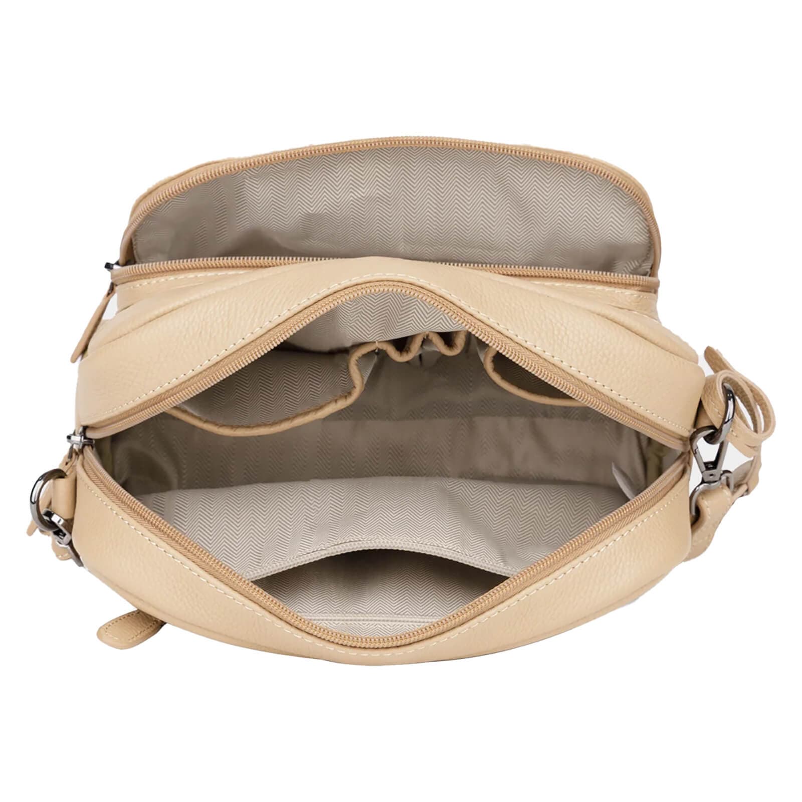 Kožená crossbody kabelka Bellicci Norra, béžová 5