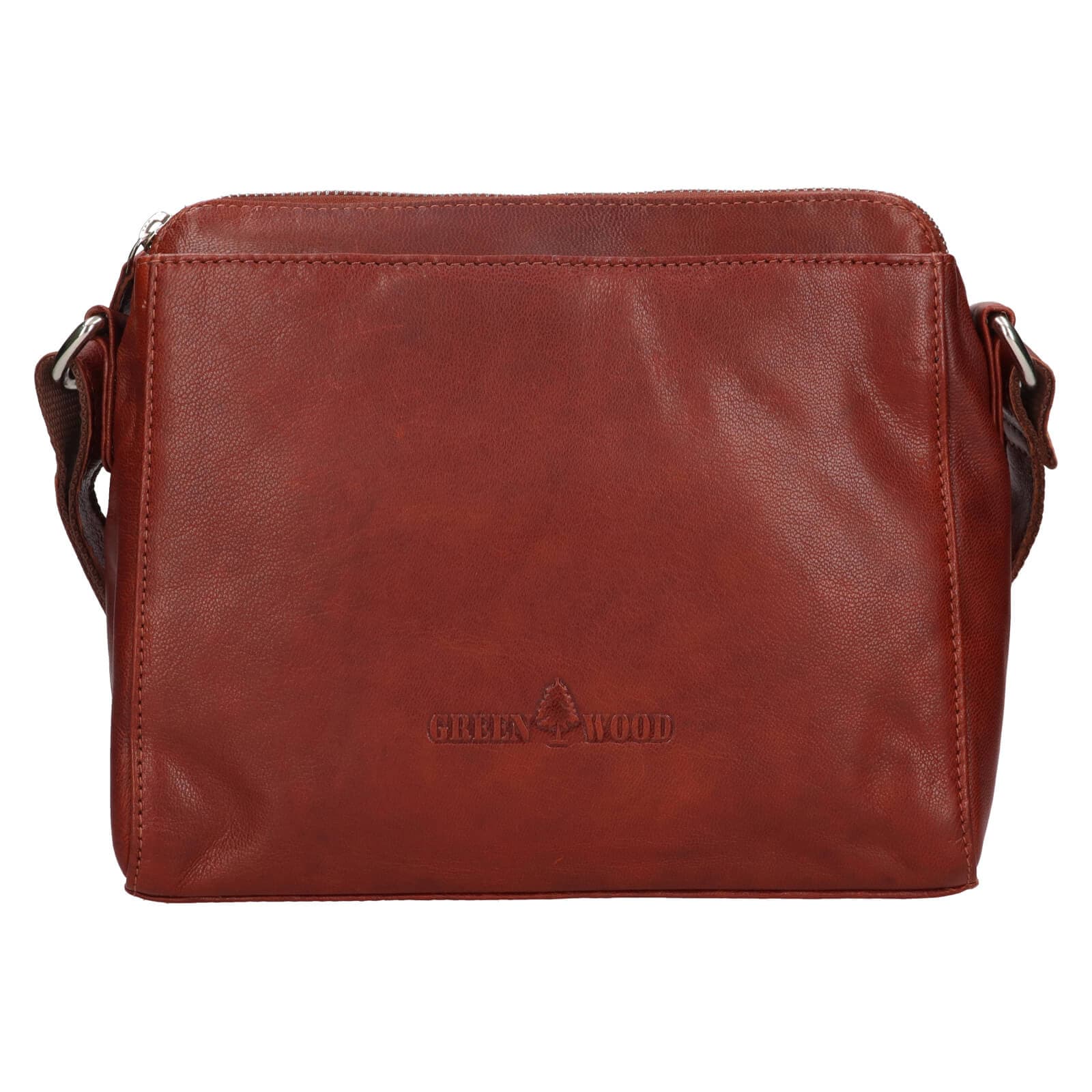 Kožená crossbody kabelka Greenwood Melony, hnědá