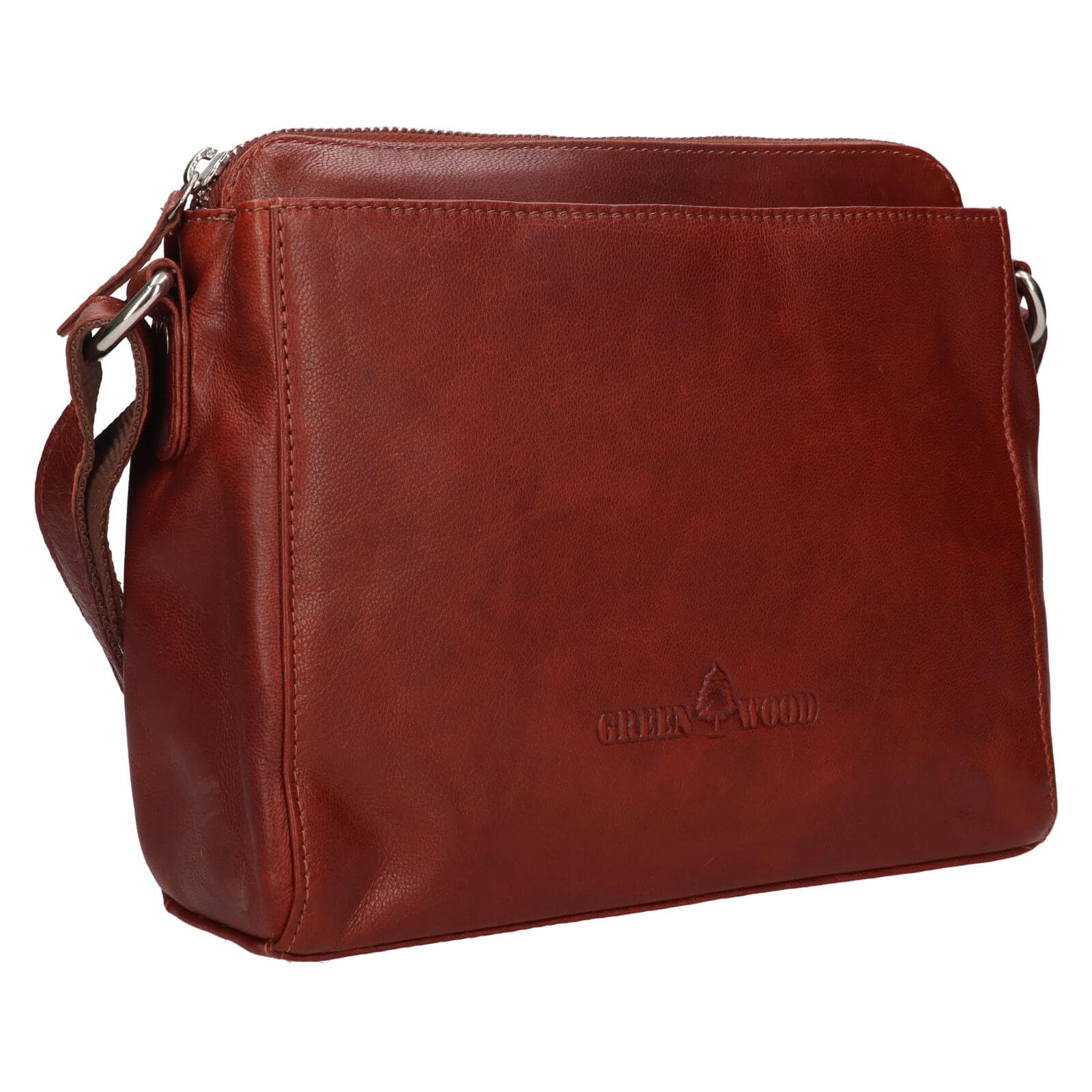 Kožená crossbody kabelka Greenwood Melony, hnědá 2
