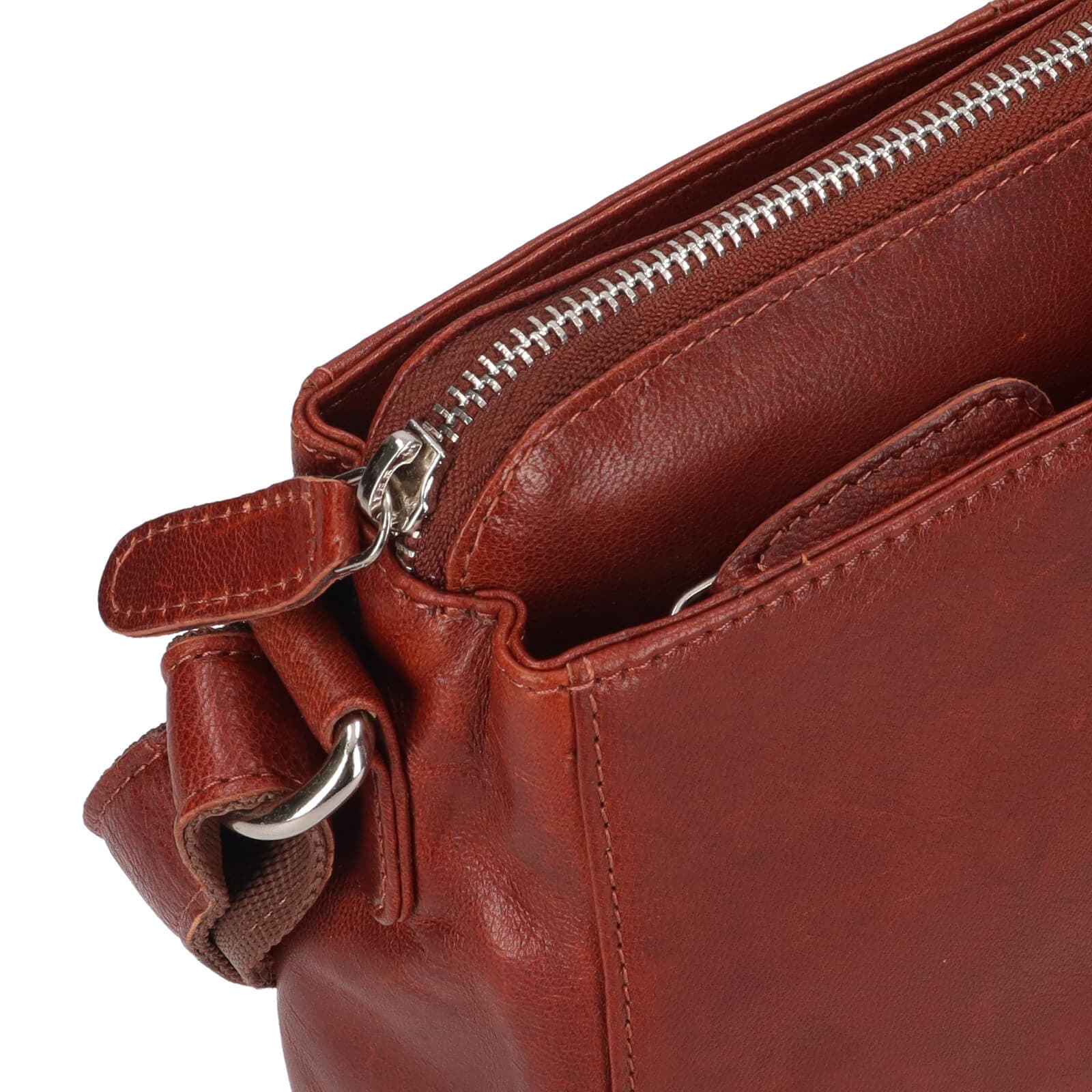 Kožená crossbody kabelka Greenwood Melony, hnědá 5