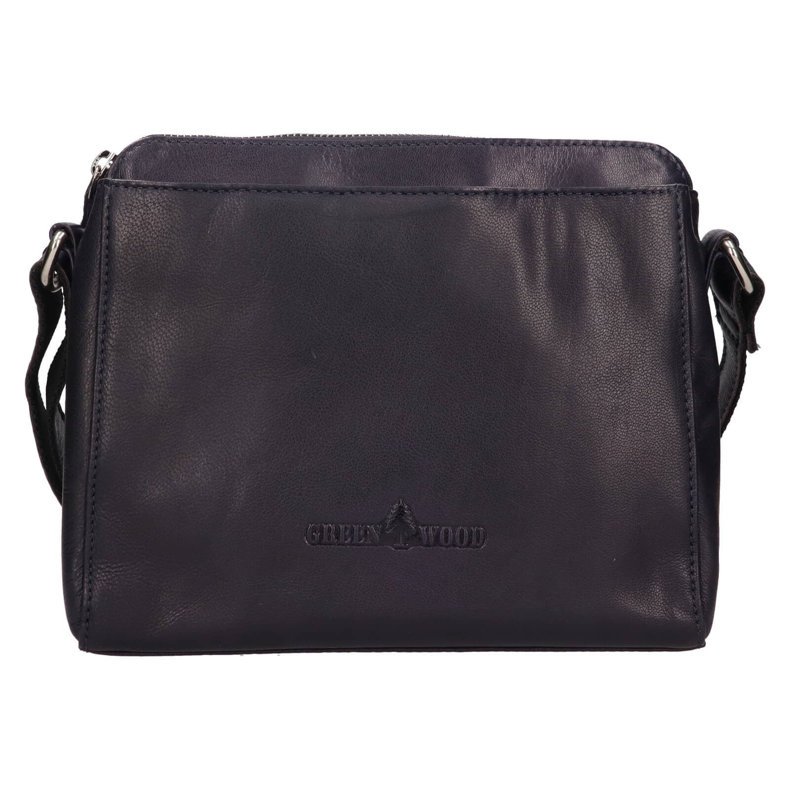 Kožená crossbody kabelka Greenwood Melony, modrá