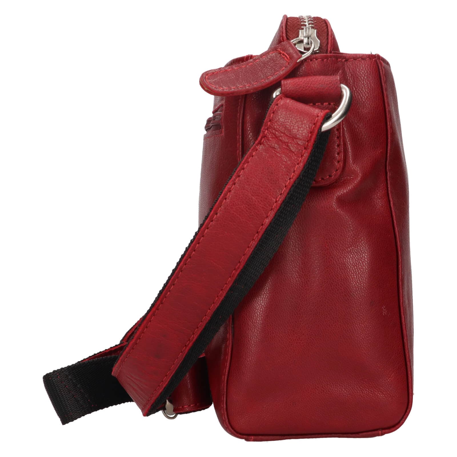 Kožená crossbody kabelka Greenwood Melony, červená 4