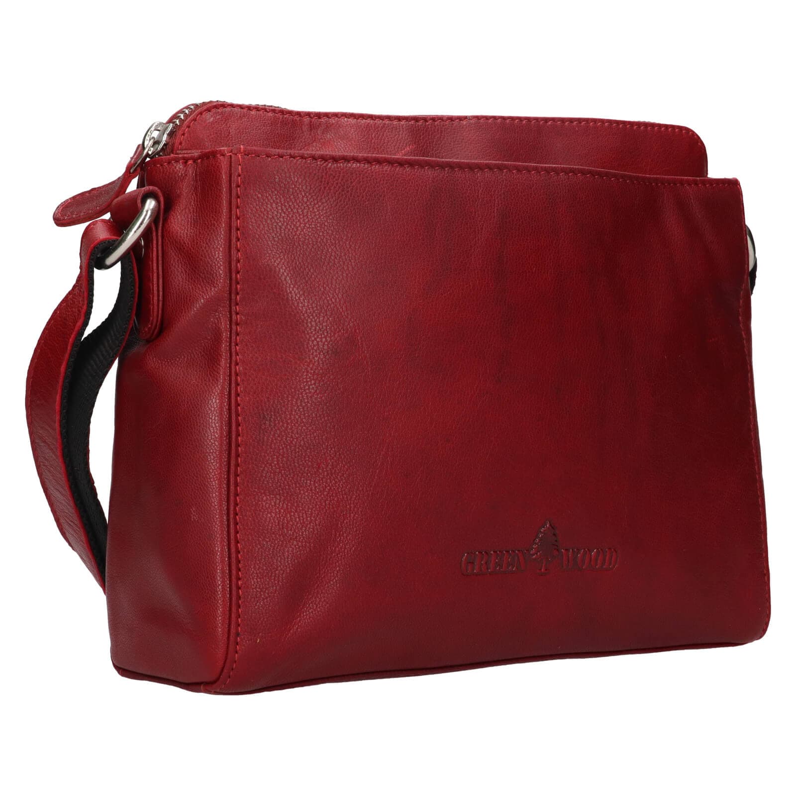 Kožená crossbody kabelka Greenwood Melony, červená 2