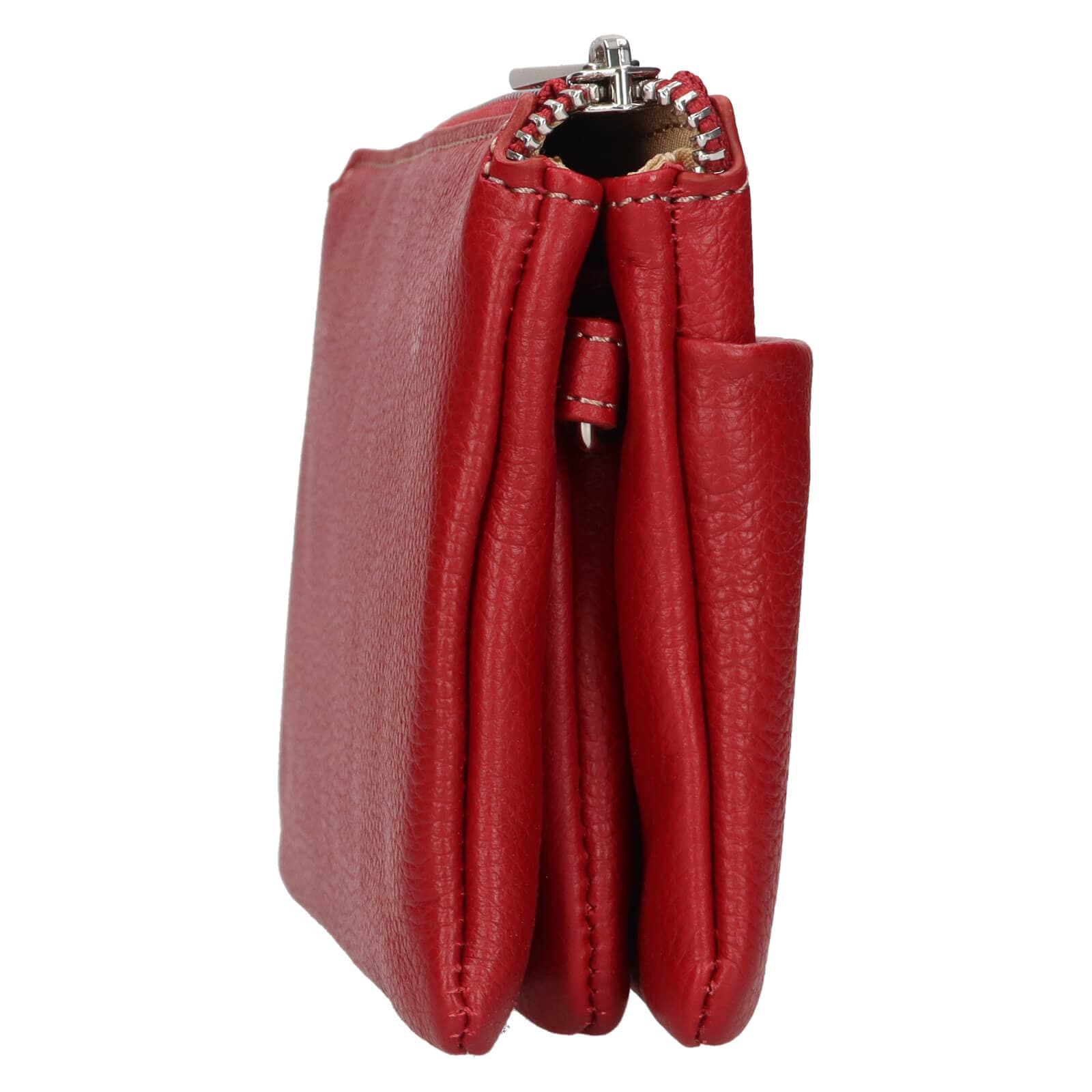 Malá kožená crossbody kabelka Katana Valli, červená 5