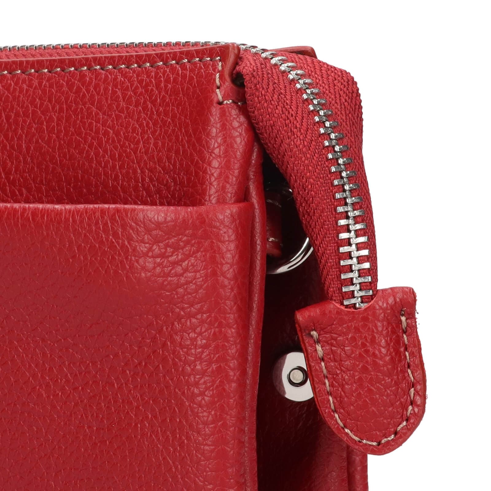 Malá kožená crossbody kabelka Katana Valli, červená 6