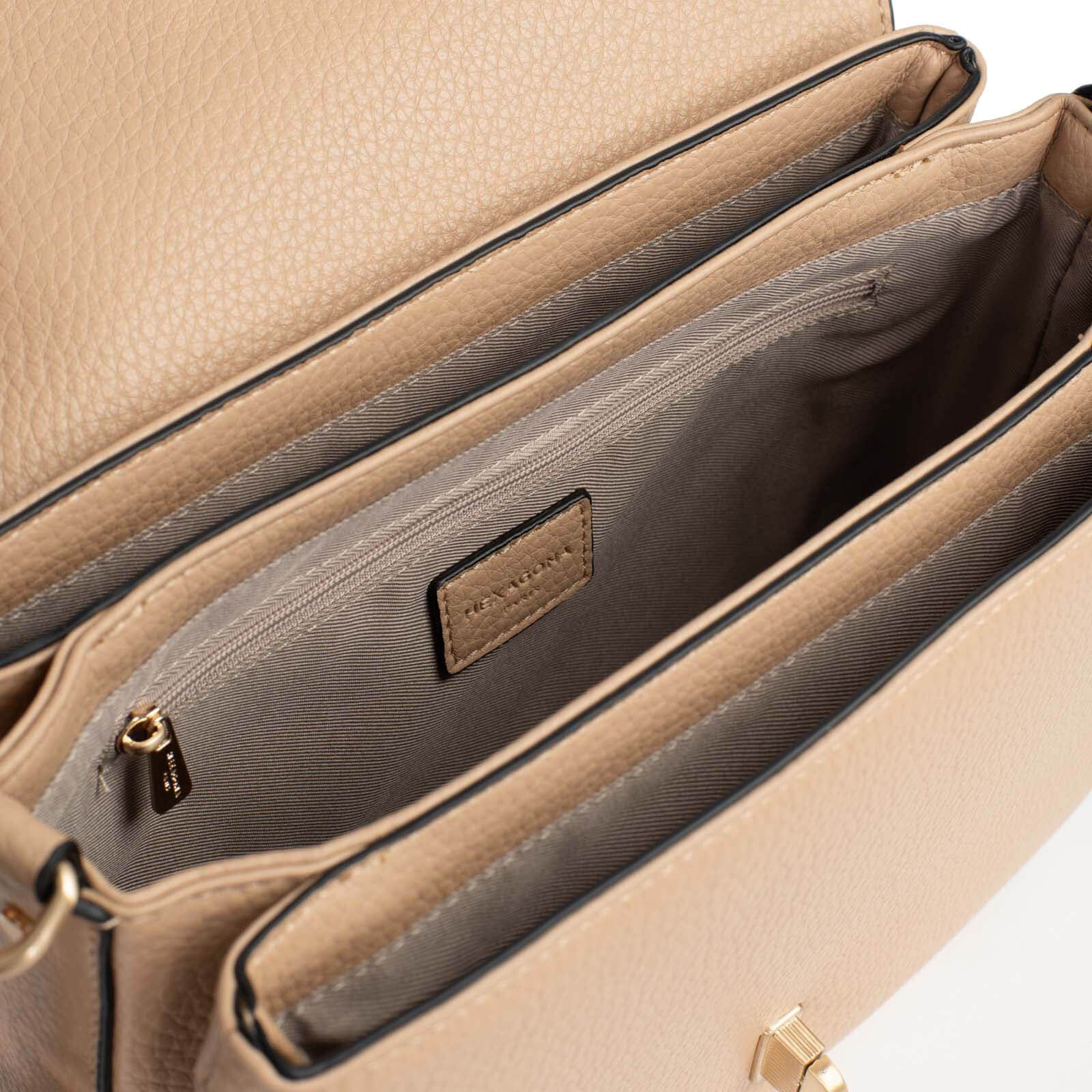 Crossbody kabelka Hexagona Zosia, béžová 5