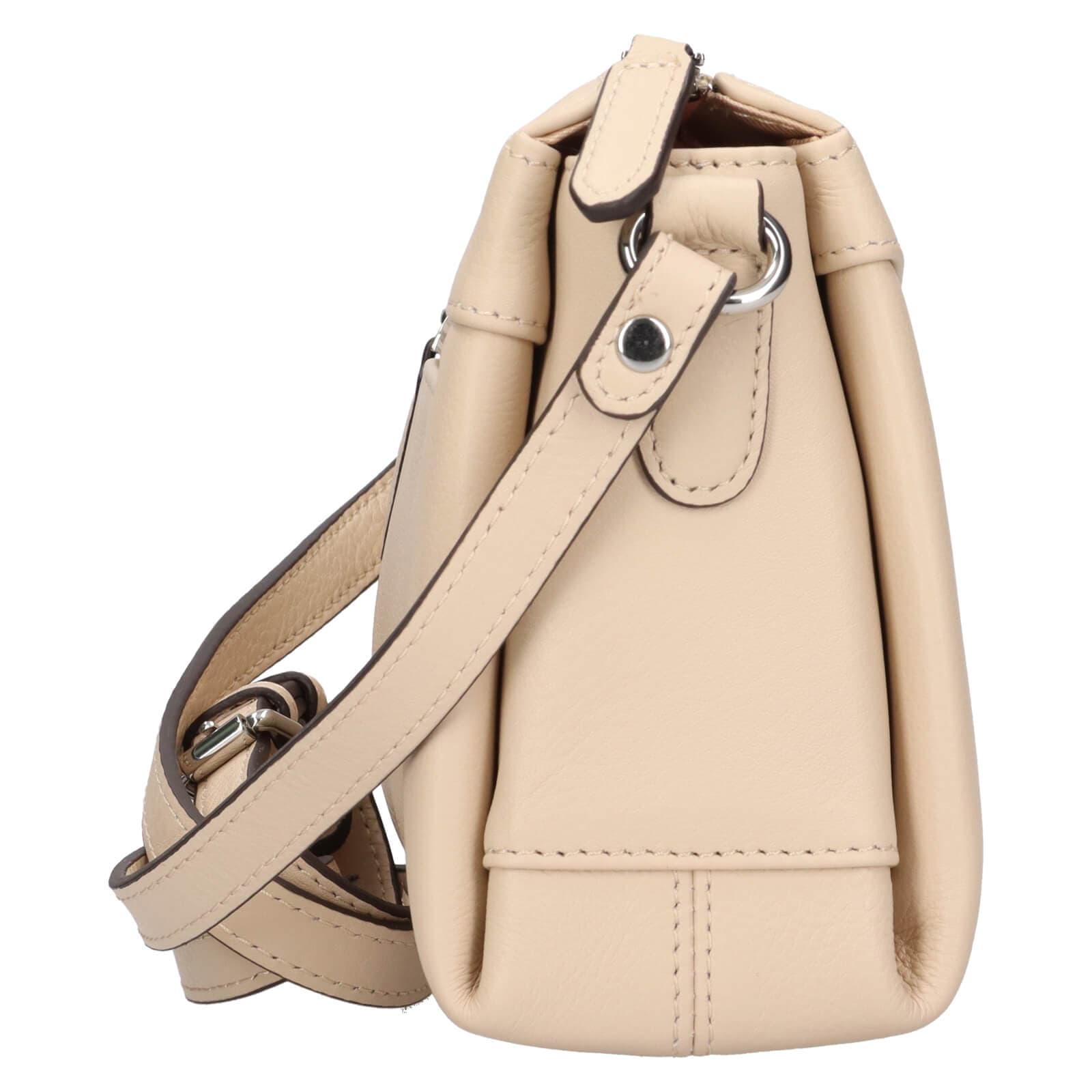 Kožená crossbody kabelka Katana Babet, krémová 4