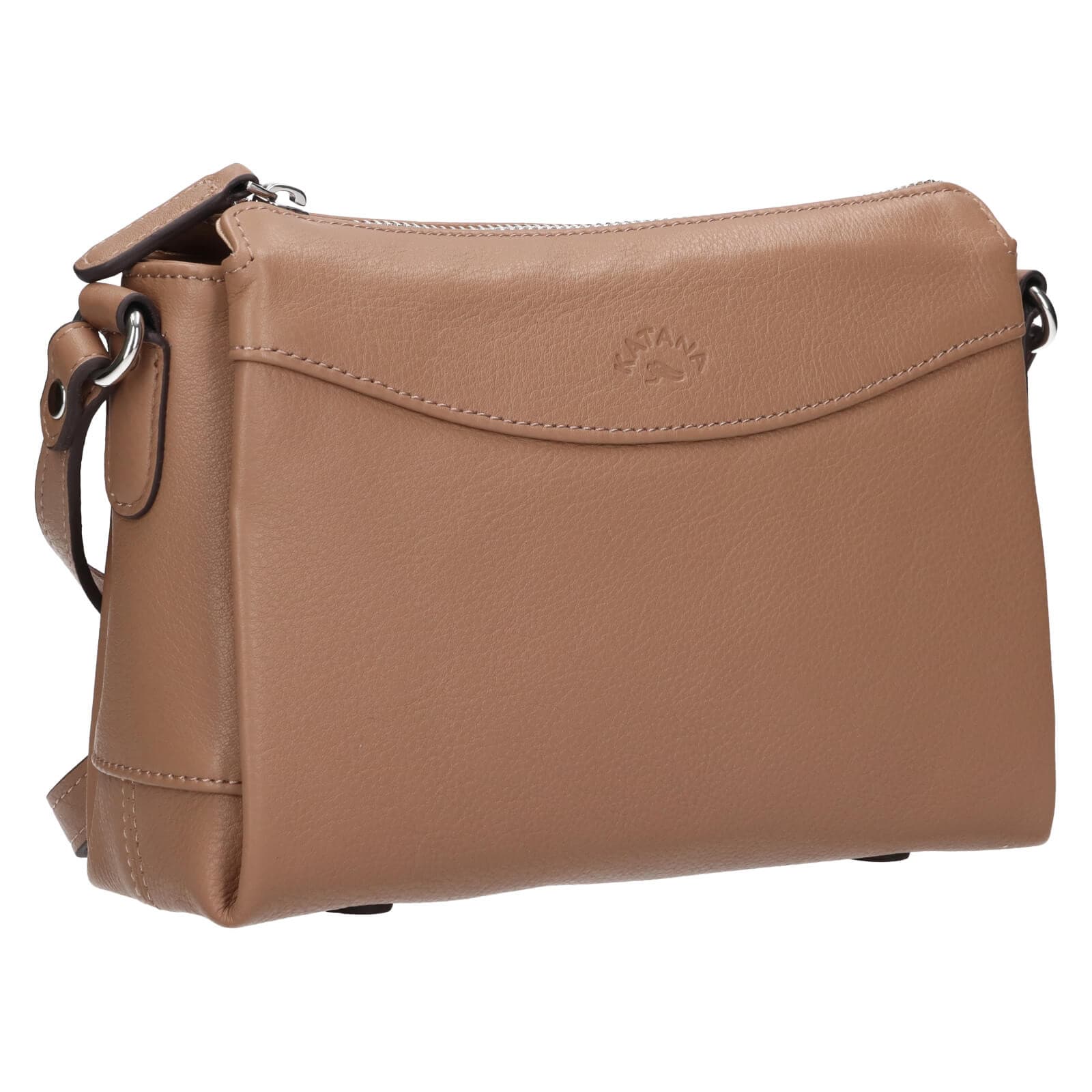 Kožená crossbody kabelka Katana Babet, hnědá 2
