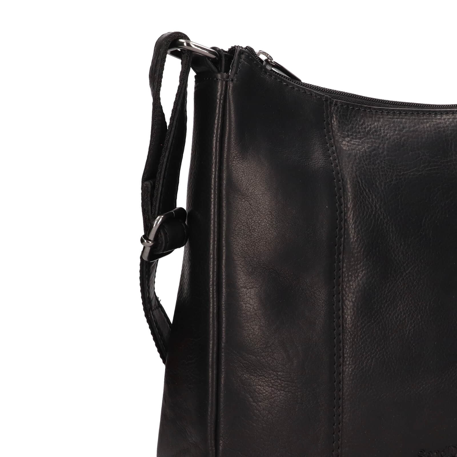 Kožená crossbody kabelka SendiDesign Betty, černá 5