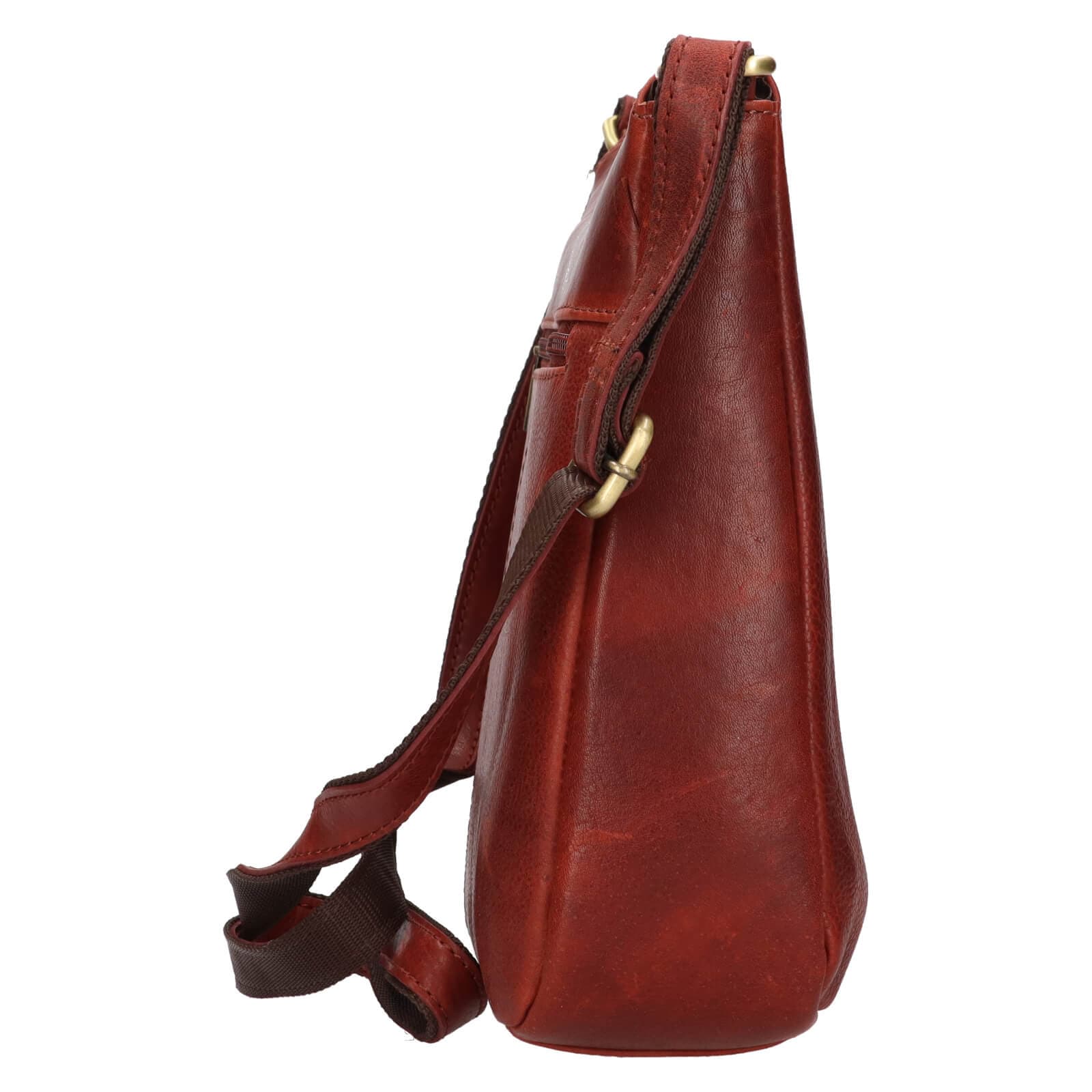 Kožená crossbody kabelka SendiDesign Betty, hnědá 4