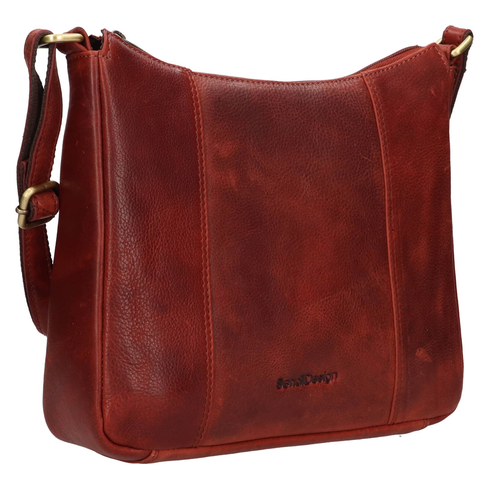 Kožená crossbody kabelka SendiDesign Betty, hnědá 2