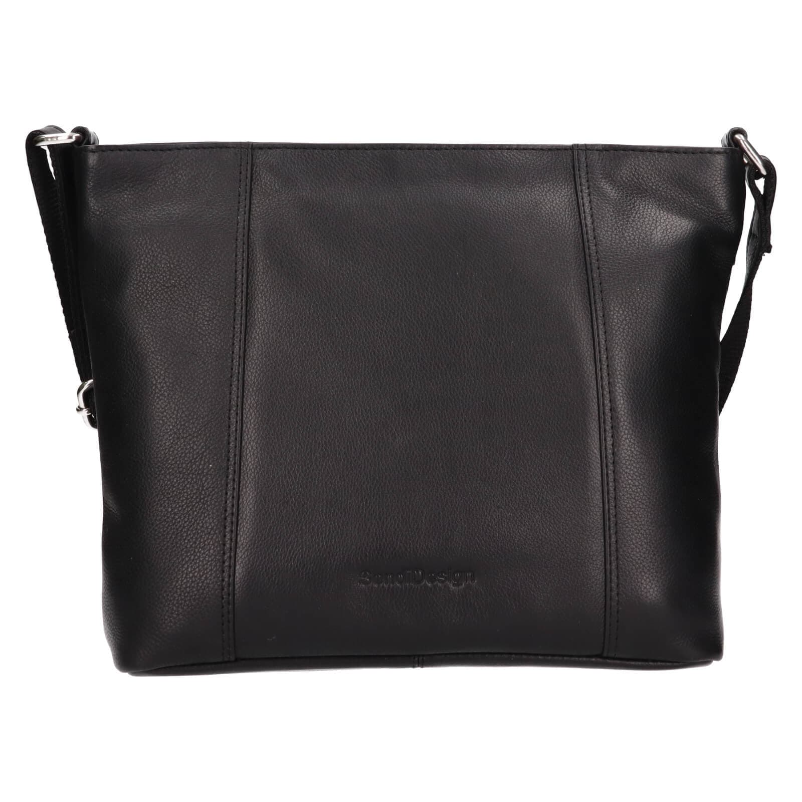 Kožená crossbody kabelka SendiDesign Kristy, černá