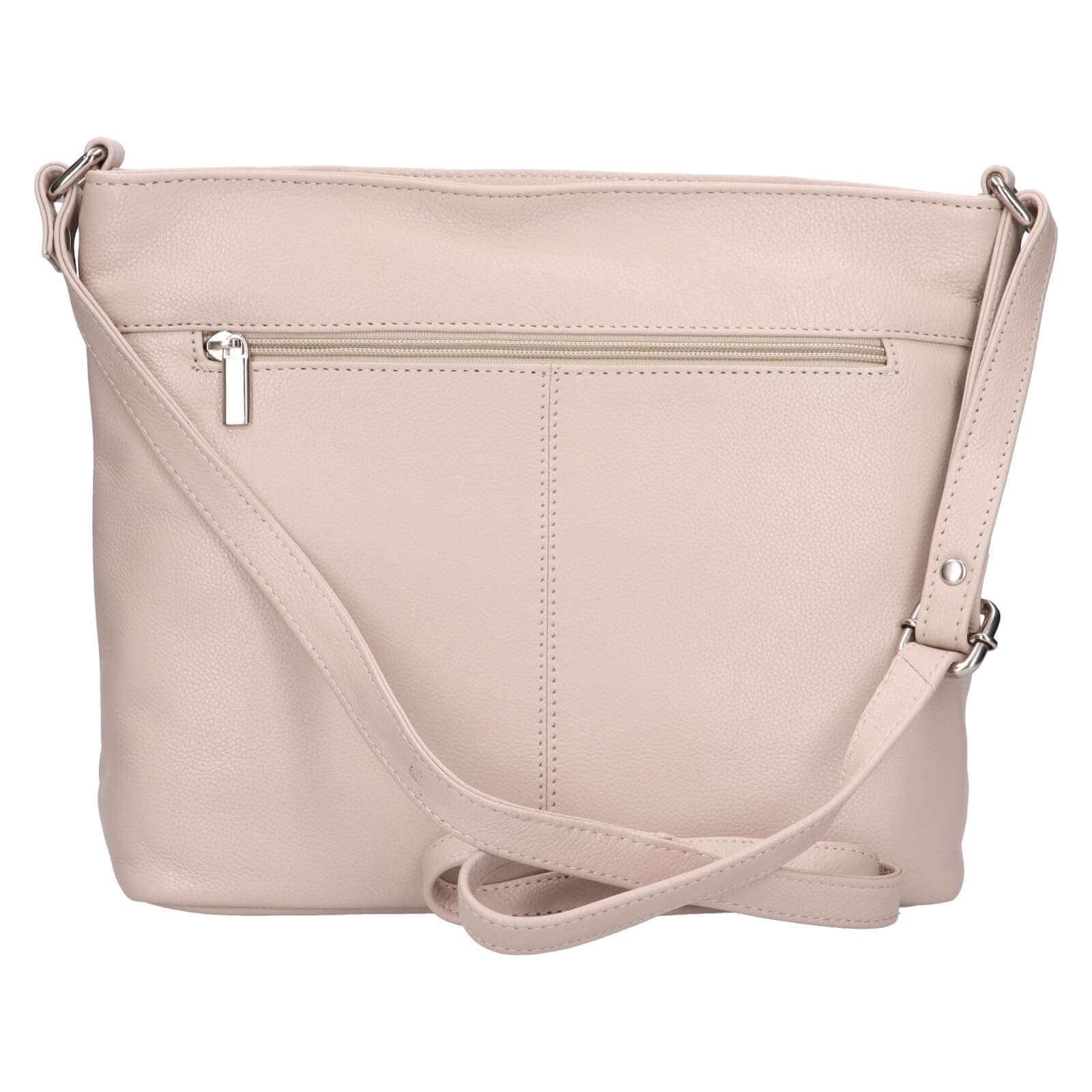 Kožená crossbody kabelka SendiDesign Kristy, béžová 3