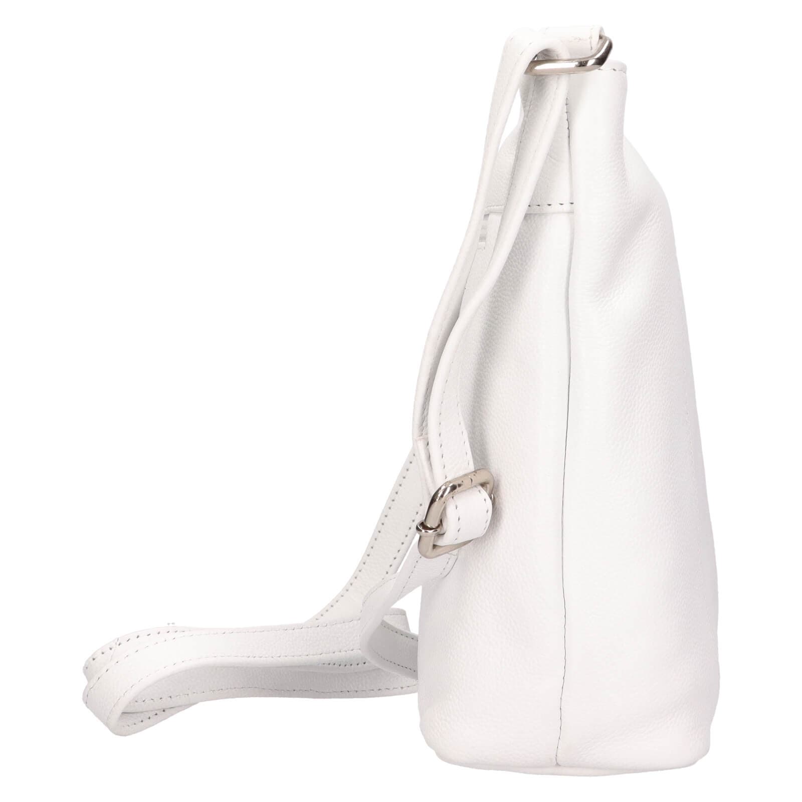 Kožená crossbody kabelka SendiDesign Kristy, bílá 4