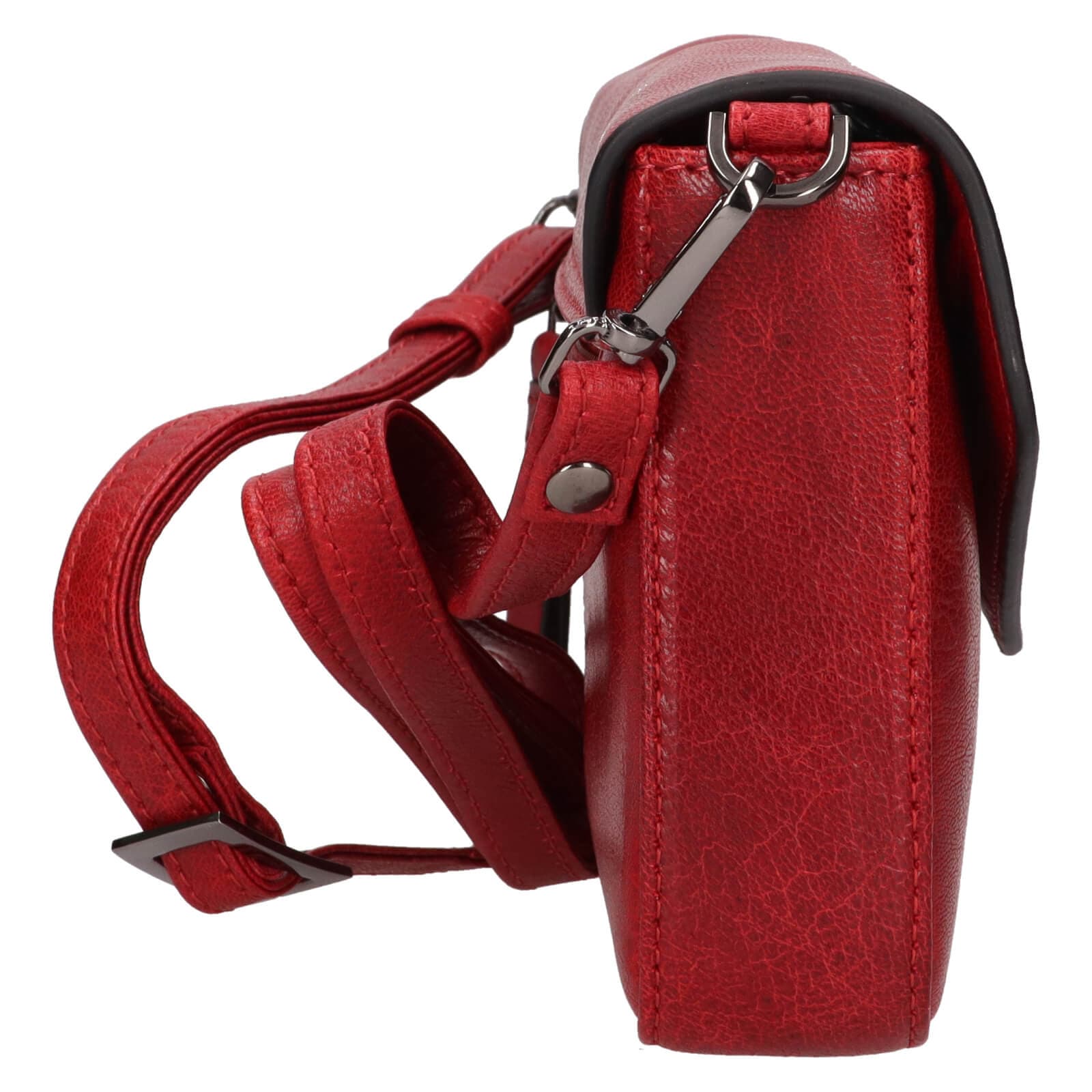 Kožená crossbody kabelka Lagen Rikke, červená 4