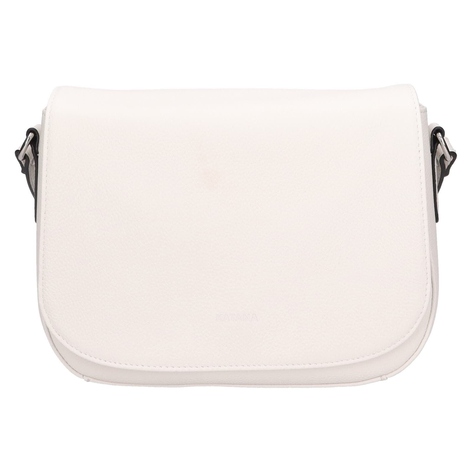 Kožená crossbody kabelka Katana Matelde, bílá