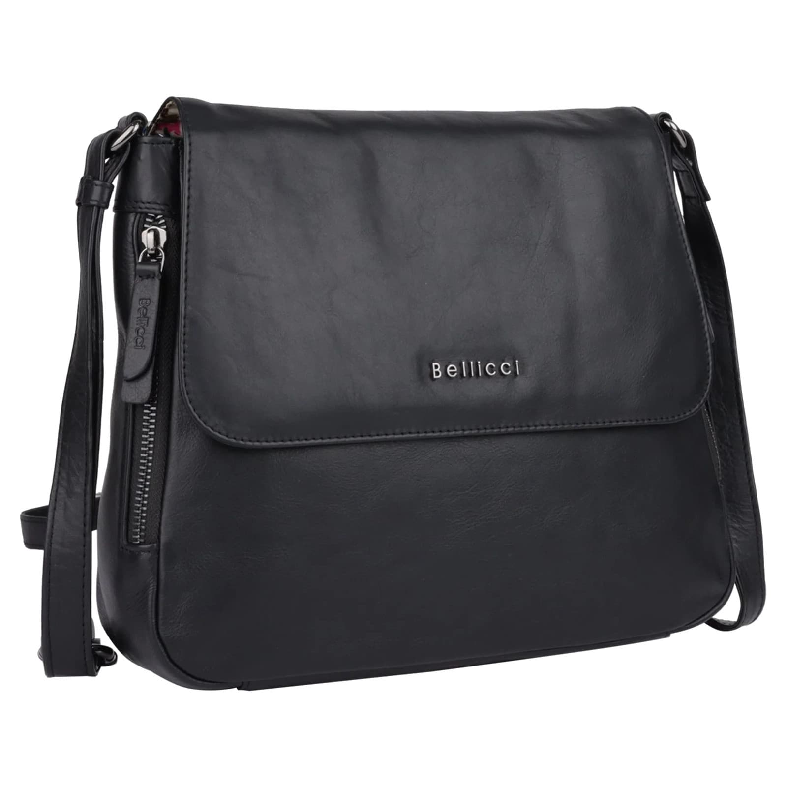Kožená crossbody kabelka Bellicci Silva, černá 2