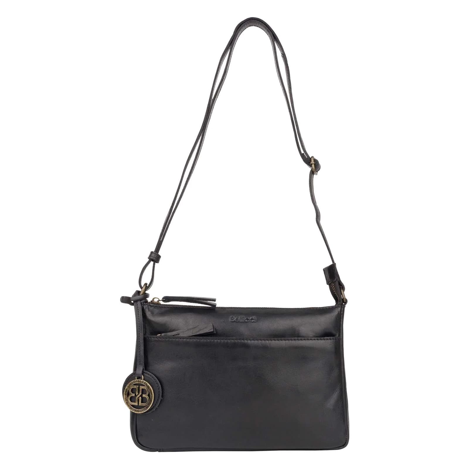 Kožená crossbody kabelka Bellicci Cecilla, černá 4