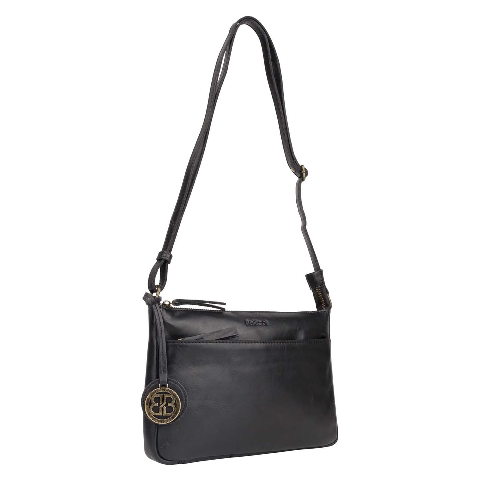 Kožená crossbody kabelka Bellicci Cecilla, černá 2