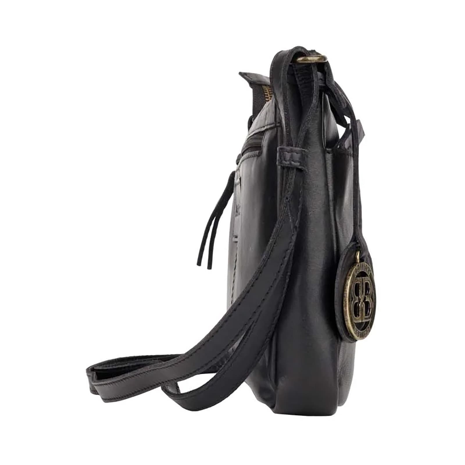 Kožená crossbody kabelka Bellicci Cecilla, černá 6