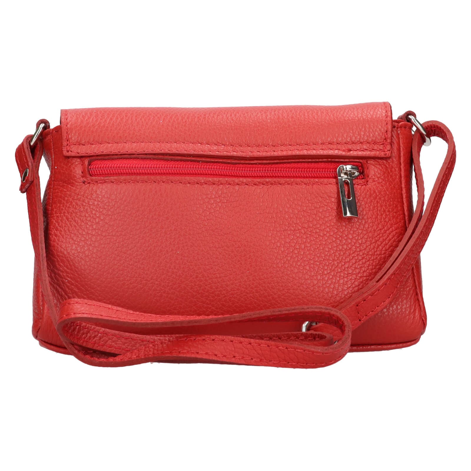 Kožená crossbody kabelka Italia Darina, červená 3