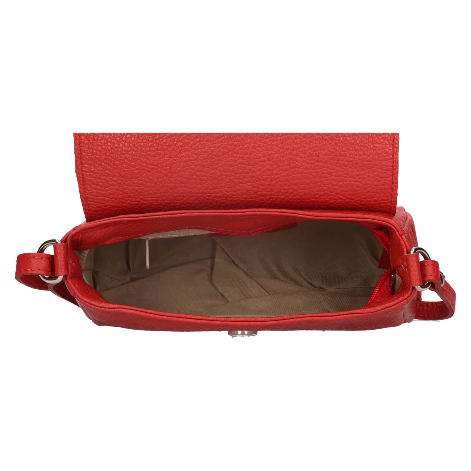 Kožená crossbody kabelka Italia Darina, červená 5