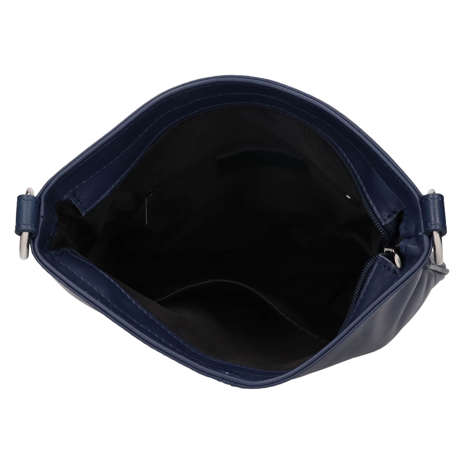 Kožená crossbody kabelka Italia Pia, modrá 6