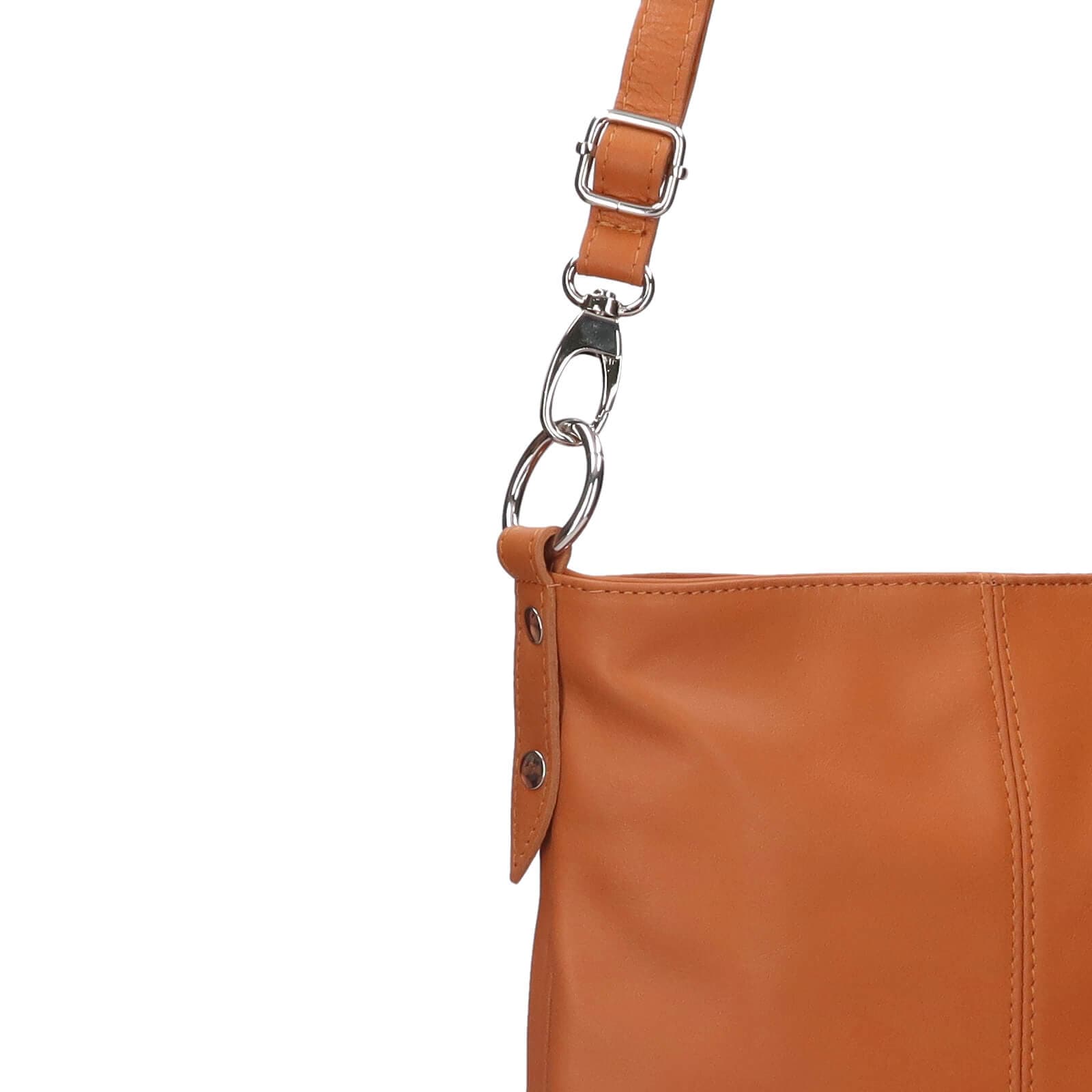 Kožená crossbody kabelka Italia Pia, hnědá 5