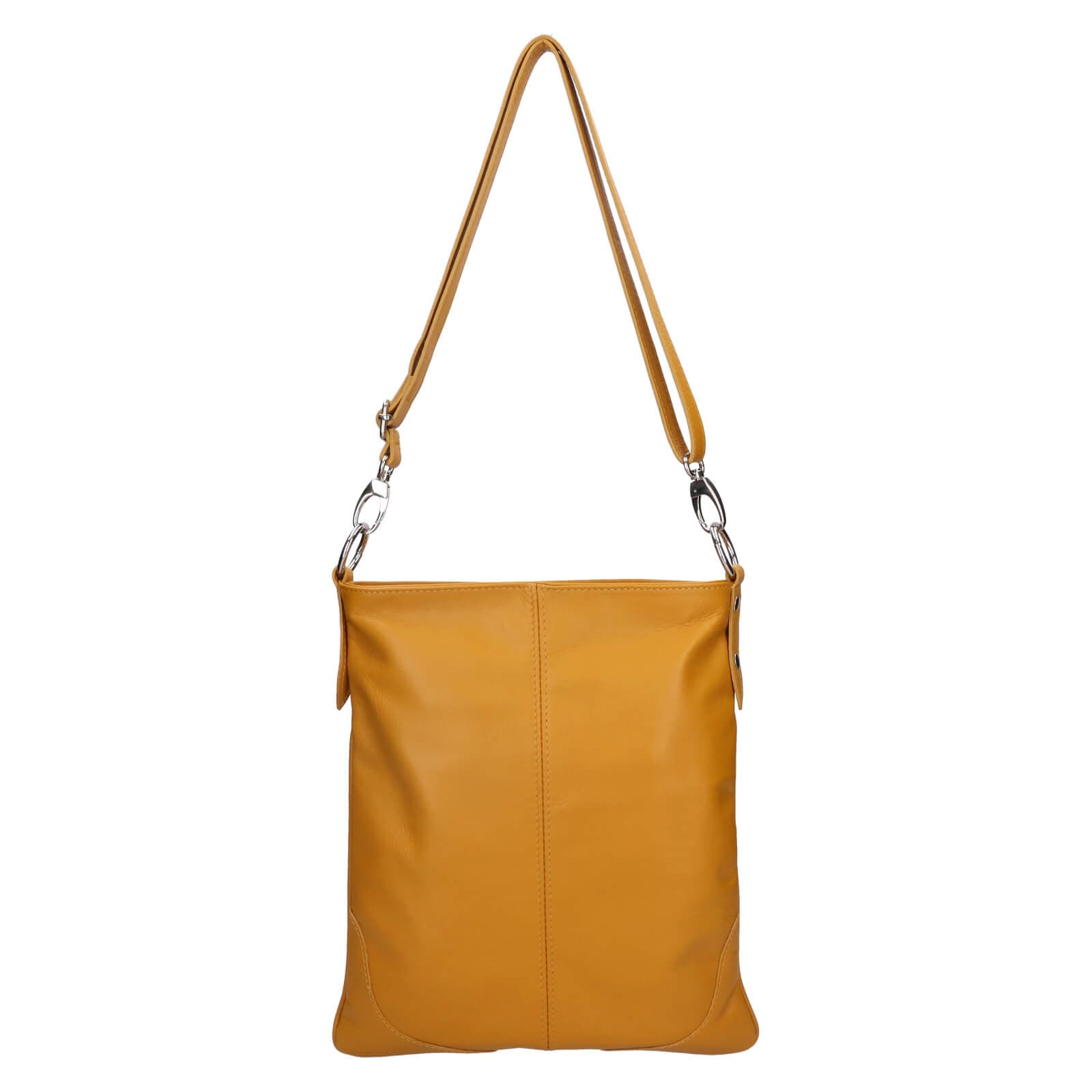 Kožená crossbody kabelka Italia Pia, žlutá