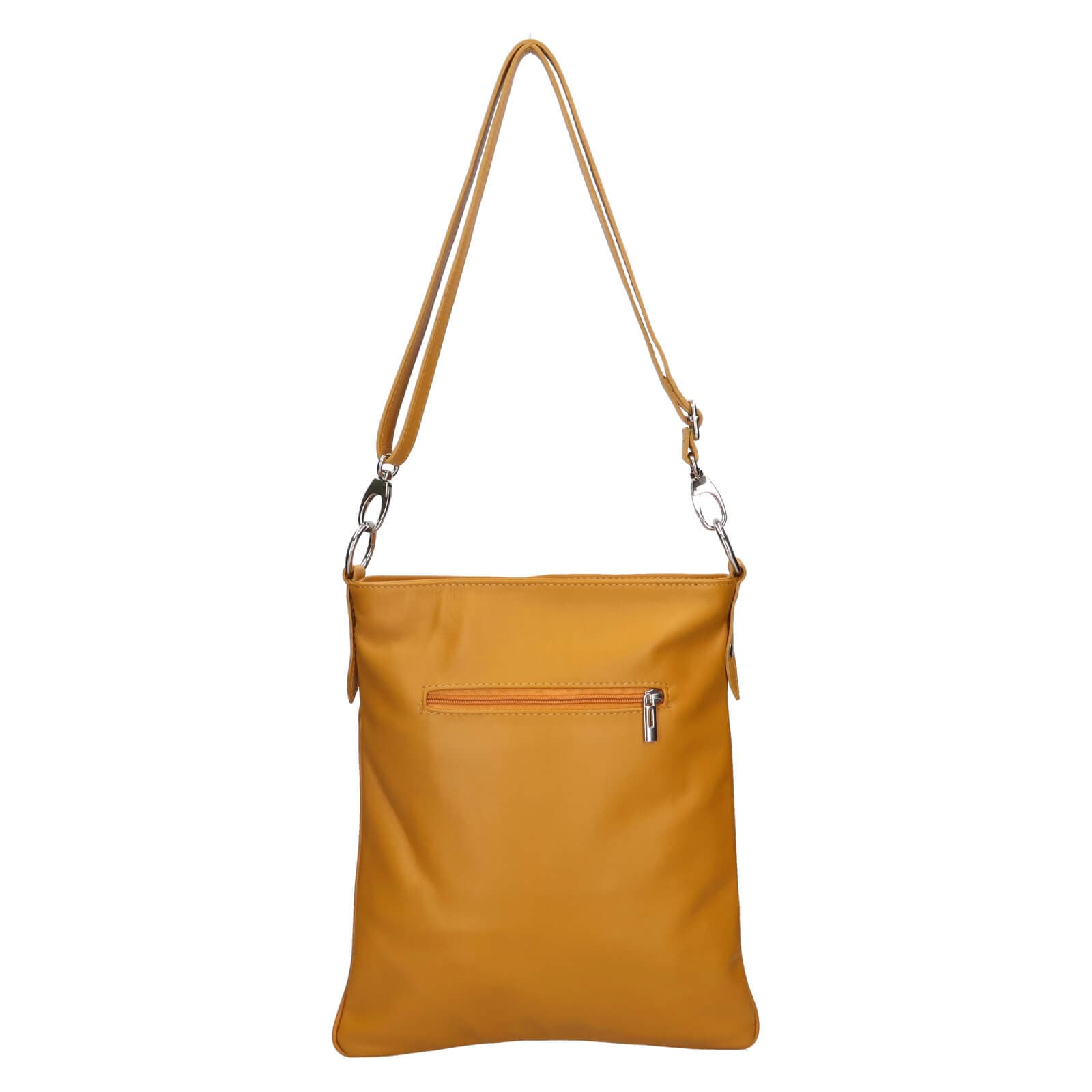 Kožená crossbody kabelka Italia Pia, žlutá 3