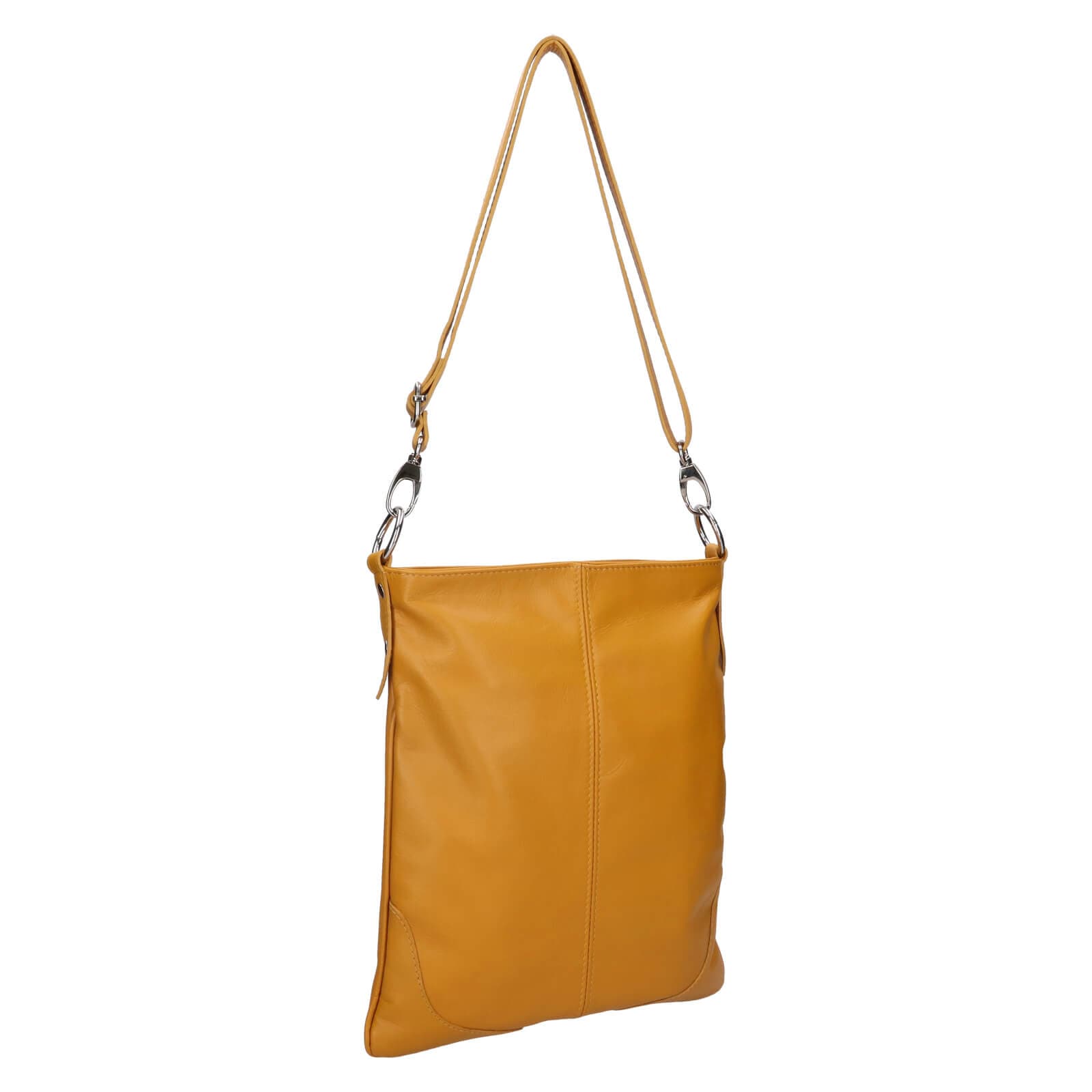 Kožená crossbody kabelka Italia Pia, žlutá 2