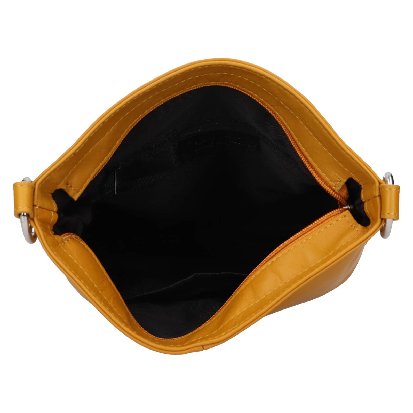 Kožená crossbody kabelka Italia Pia, žlutá 6