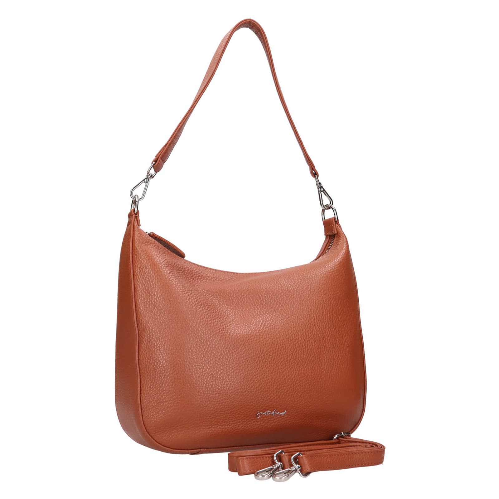 Kožená crossbody kabelka Justified Milly, hnědá 2
