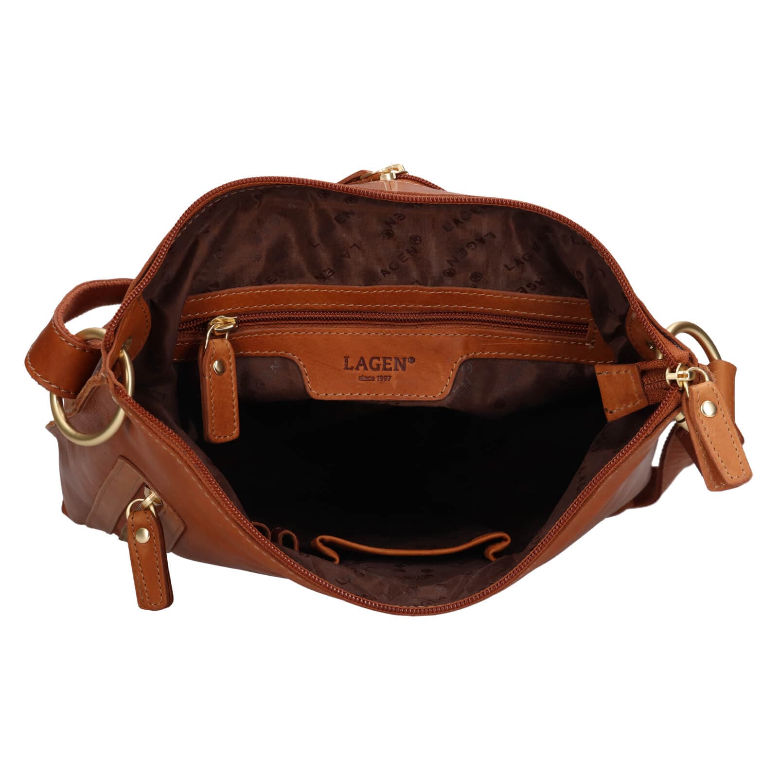 Crossbody kabelka Lagen Ambra, hnědá 6