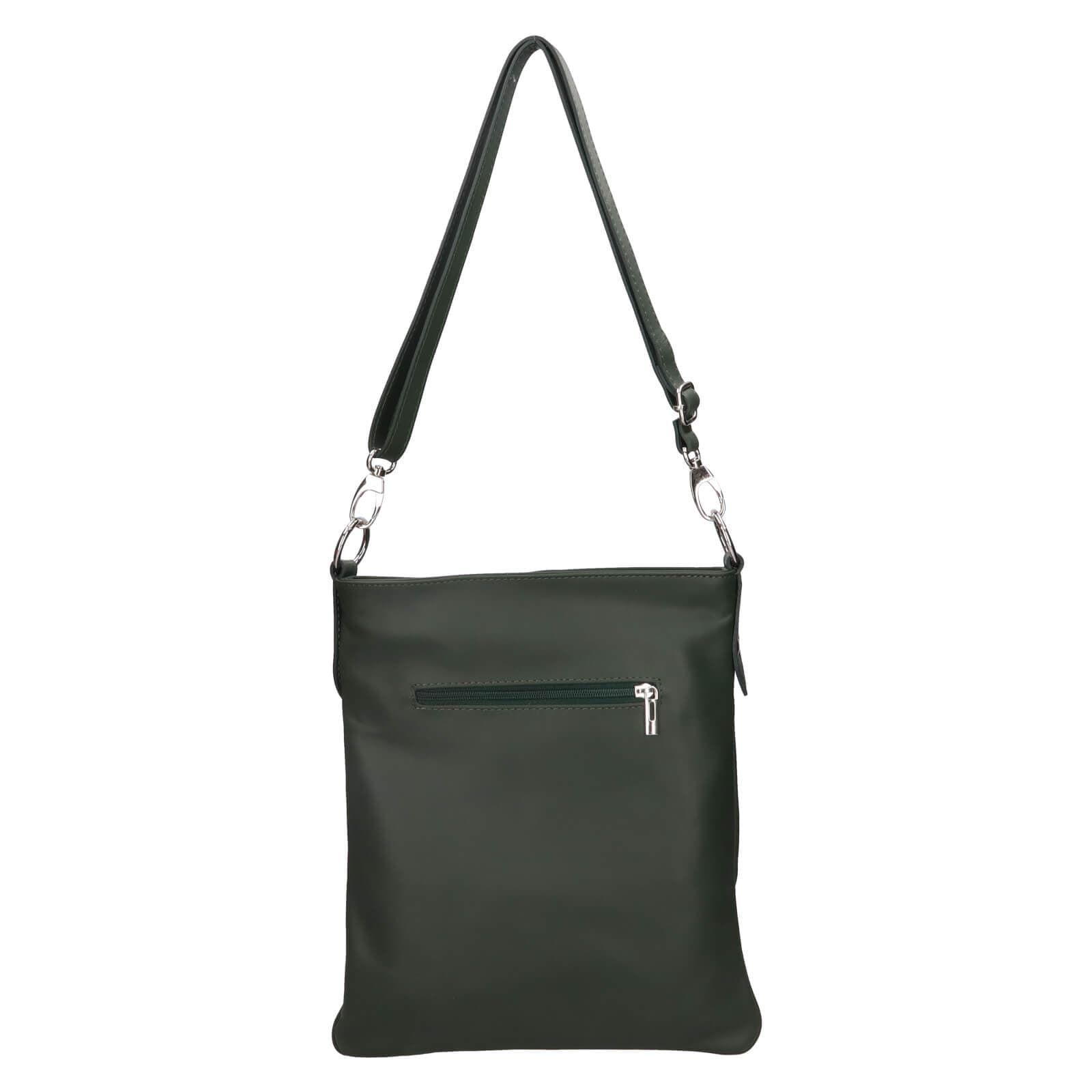 Kožená crossbody kabelka Italia Pia, zelená 3