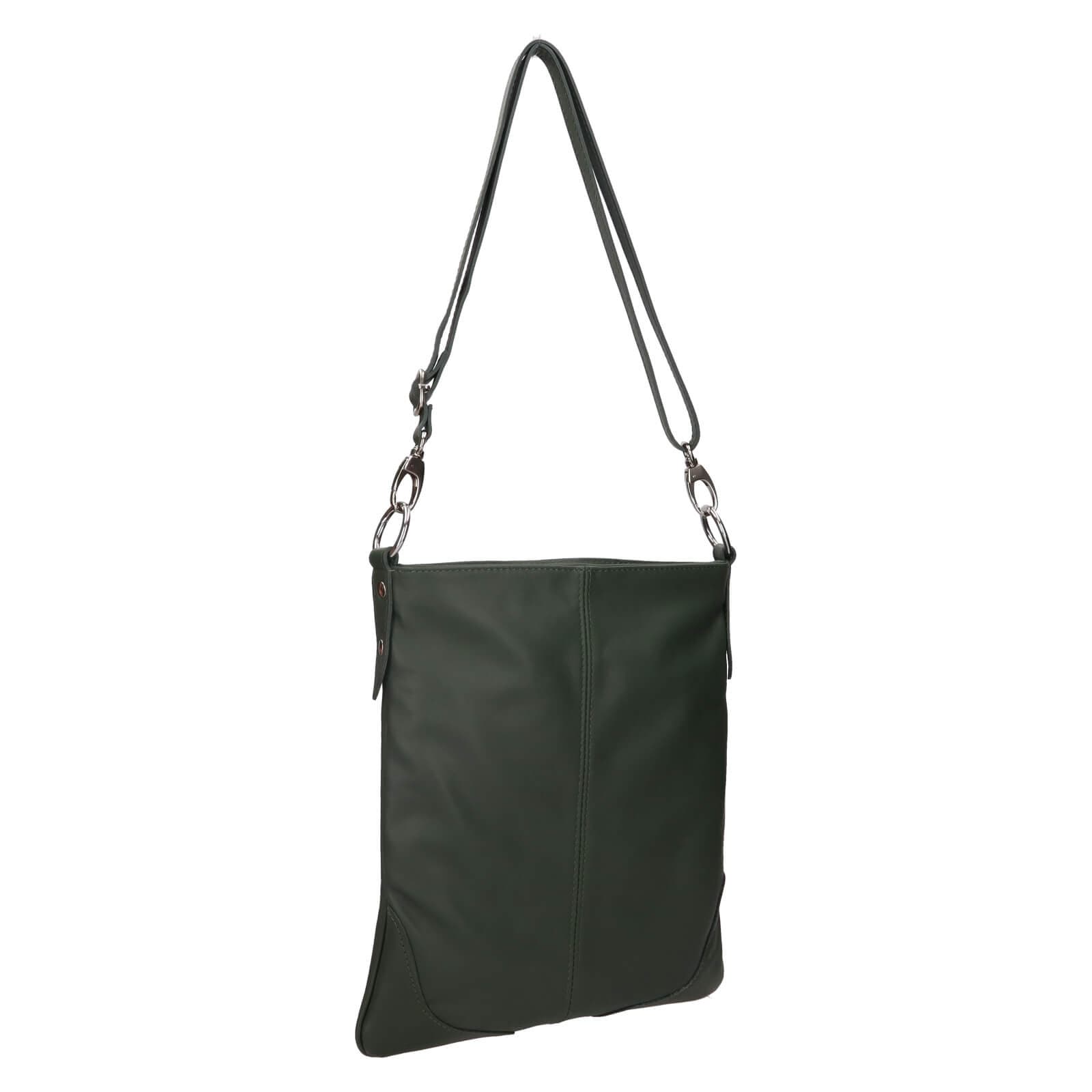 Kožená crossbody kabelka Italia Pia, zelená 2
