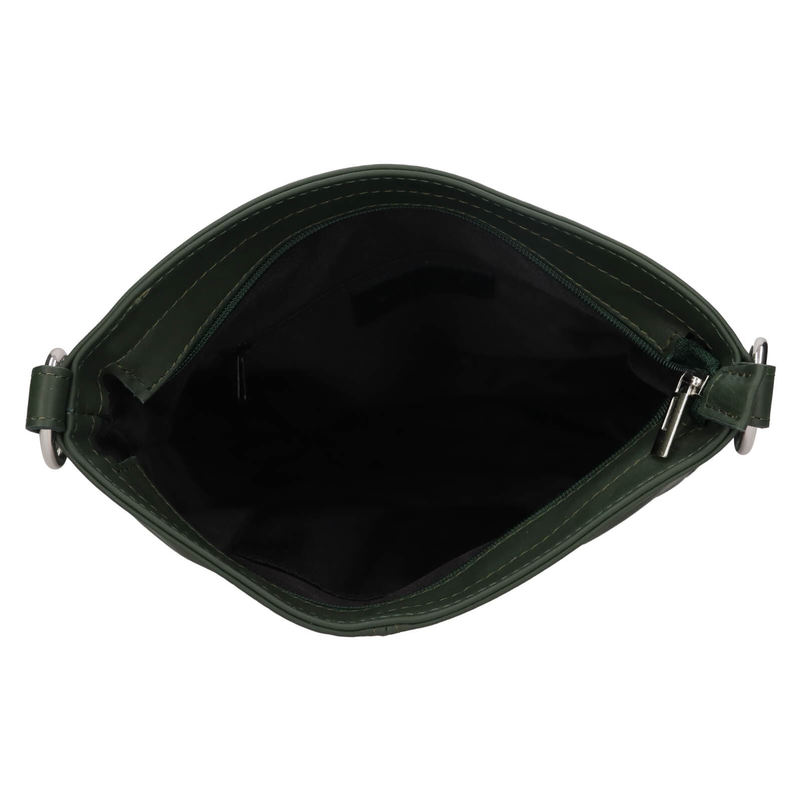 Kožená crossbody kabelka Italia Pia, zelená 6